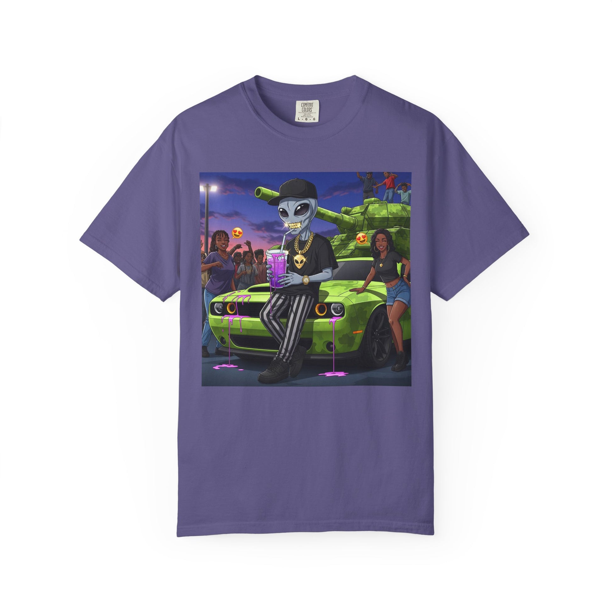 Alien Vibe Unisex T-Shirt - Cool Graphic Tee, Car Enthusiast Gift, Festival Outfit, Streetwear Fashion, Unisex Apparel