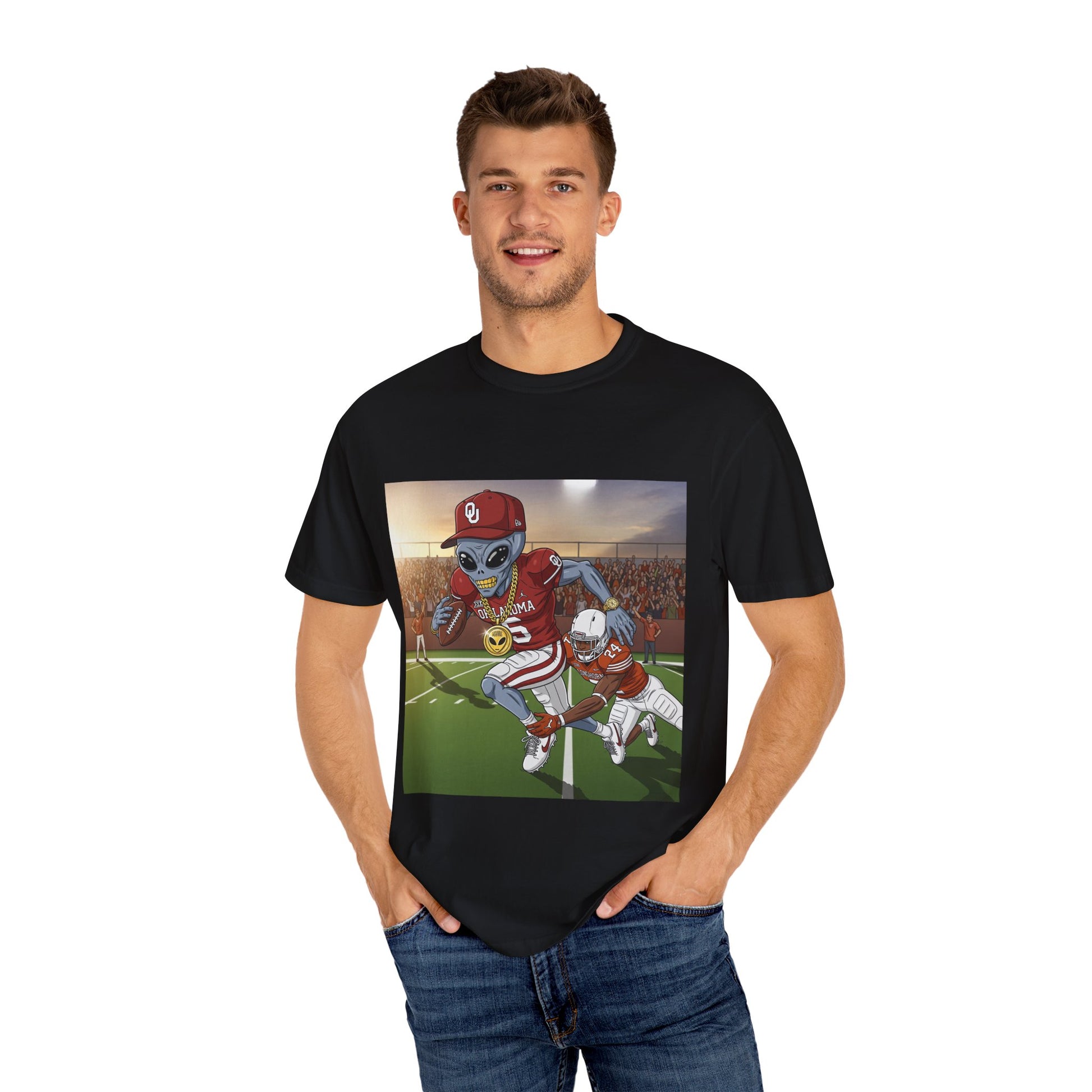 Alien Sports Unisex Tee - Futuristic Humor for Gamers, Casual Outings, Halloween Costume, Birthday Gift, Sports Enthusiasts