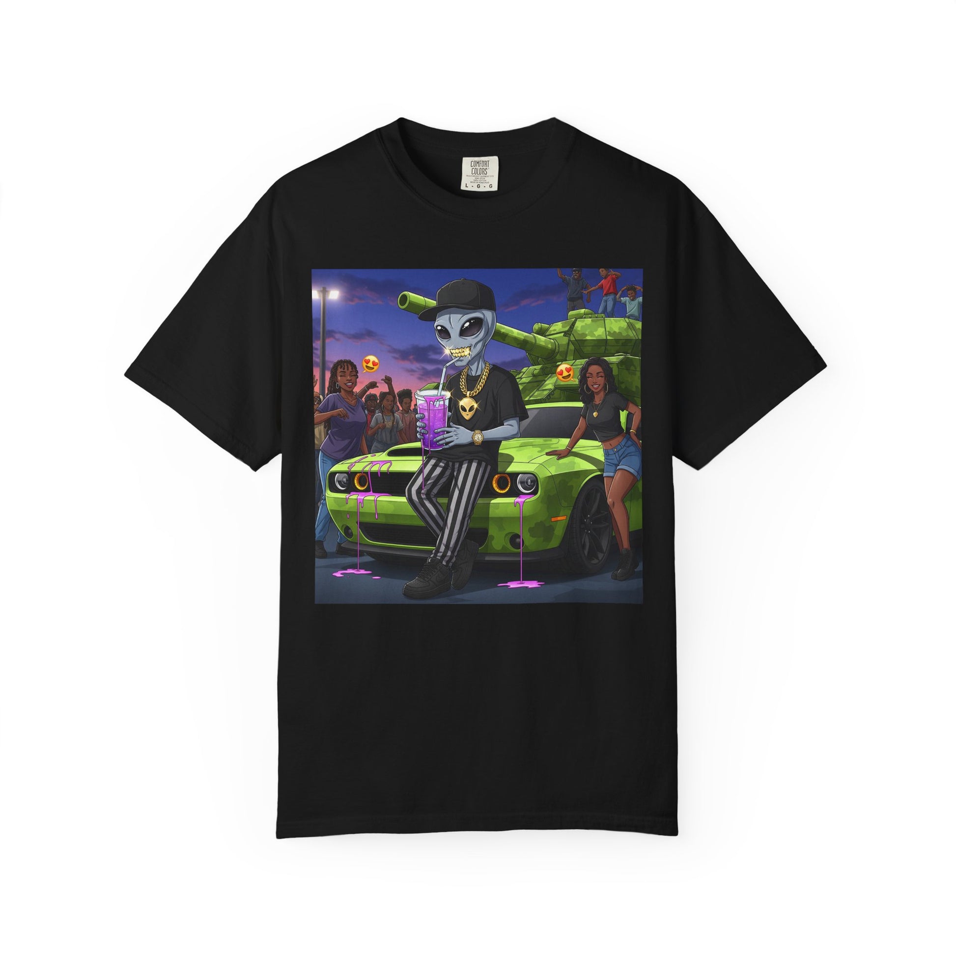 Alien Vibe Unisex T-Shirt - Cool Graphic Tee, Car Enthusiast Gift, Festival Outfit, Streetwear Fashion, Unisex Apparel