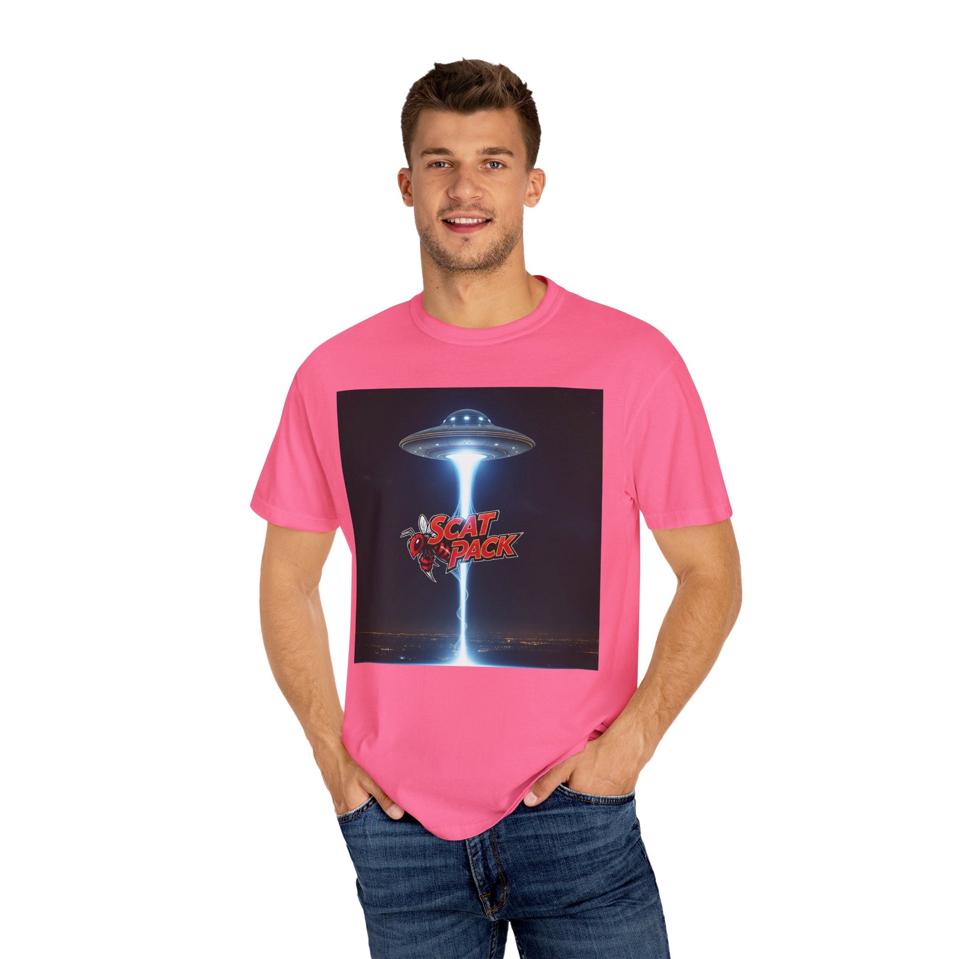 Sci-Fi Graphic T-Shirt, Unisex Tee, UFO T-Shirt, Gamer Apparel, Fun Gift for Space Lovers, Casual Wear