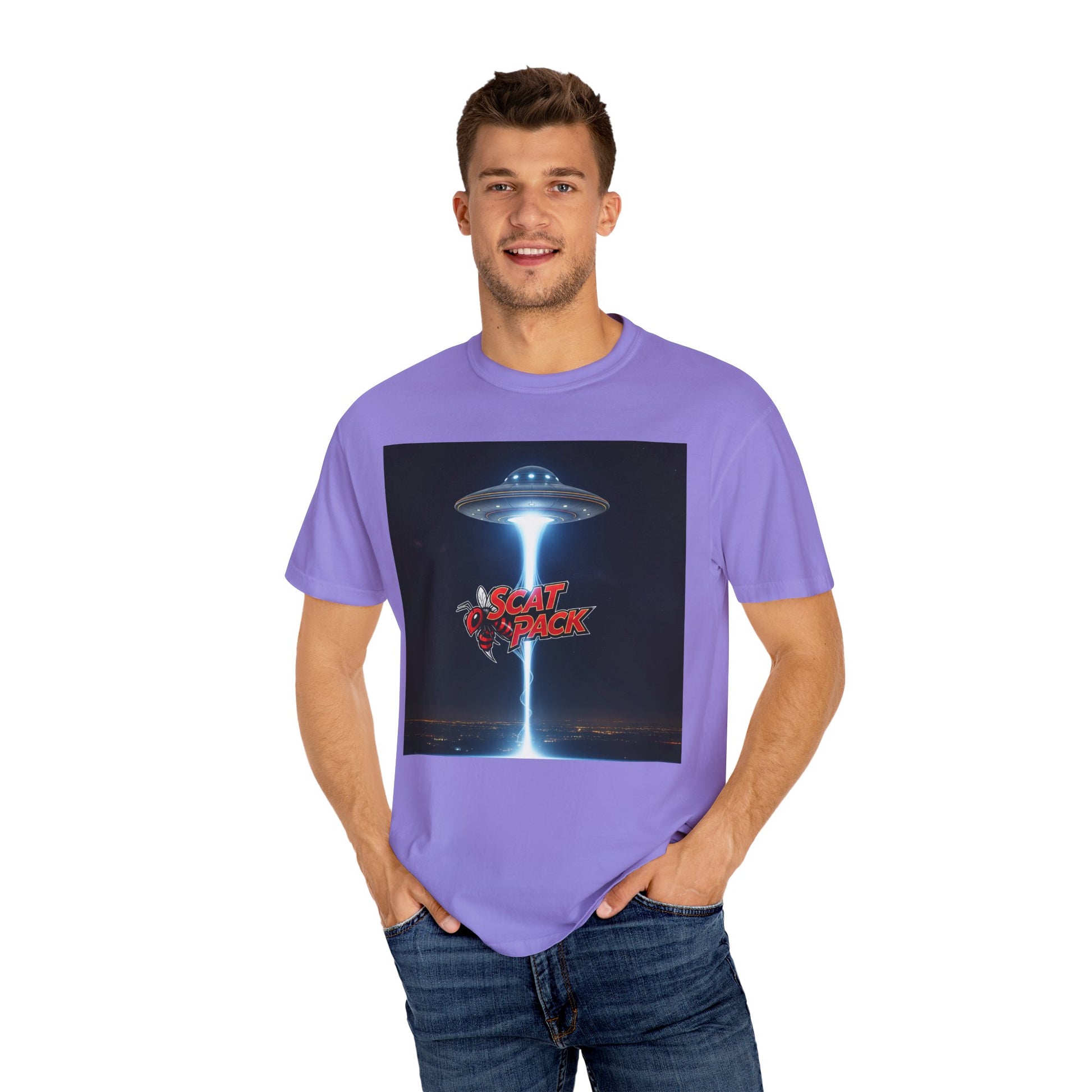 Sci-Fi Graphic T-Shirt, Unisex Tee, UFO T-Shirt, Gamer Apparel, Fun Gift for Space Lovers, Casual Wear