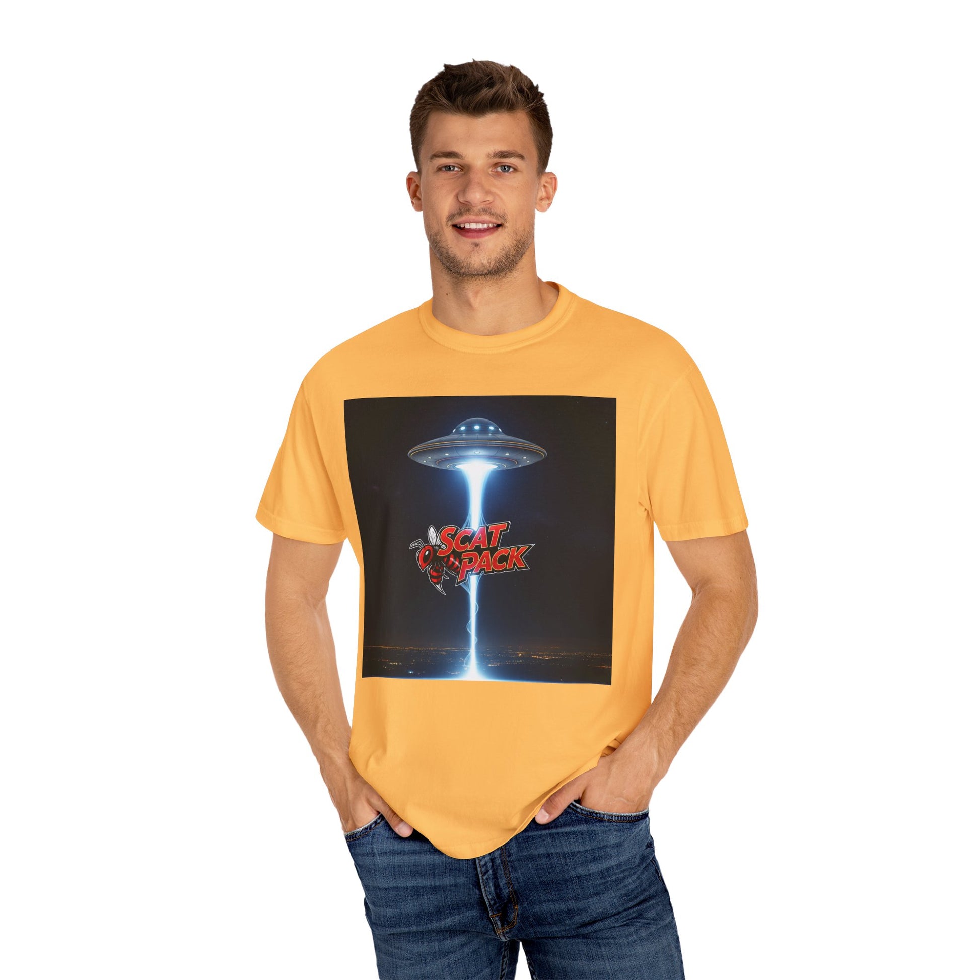 Sci-Fi Graphic T-Shirt, Unisex Tee, UFO T-Shirt, Gamer Apparel, Fun Gift for Space Lovers, Casual Wear