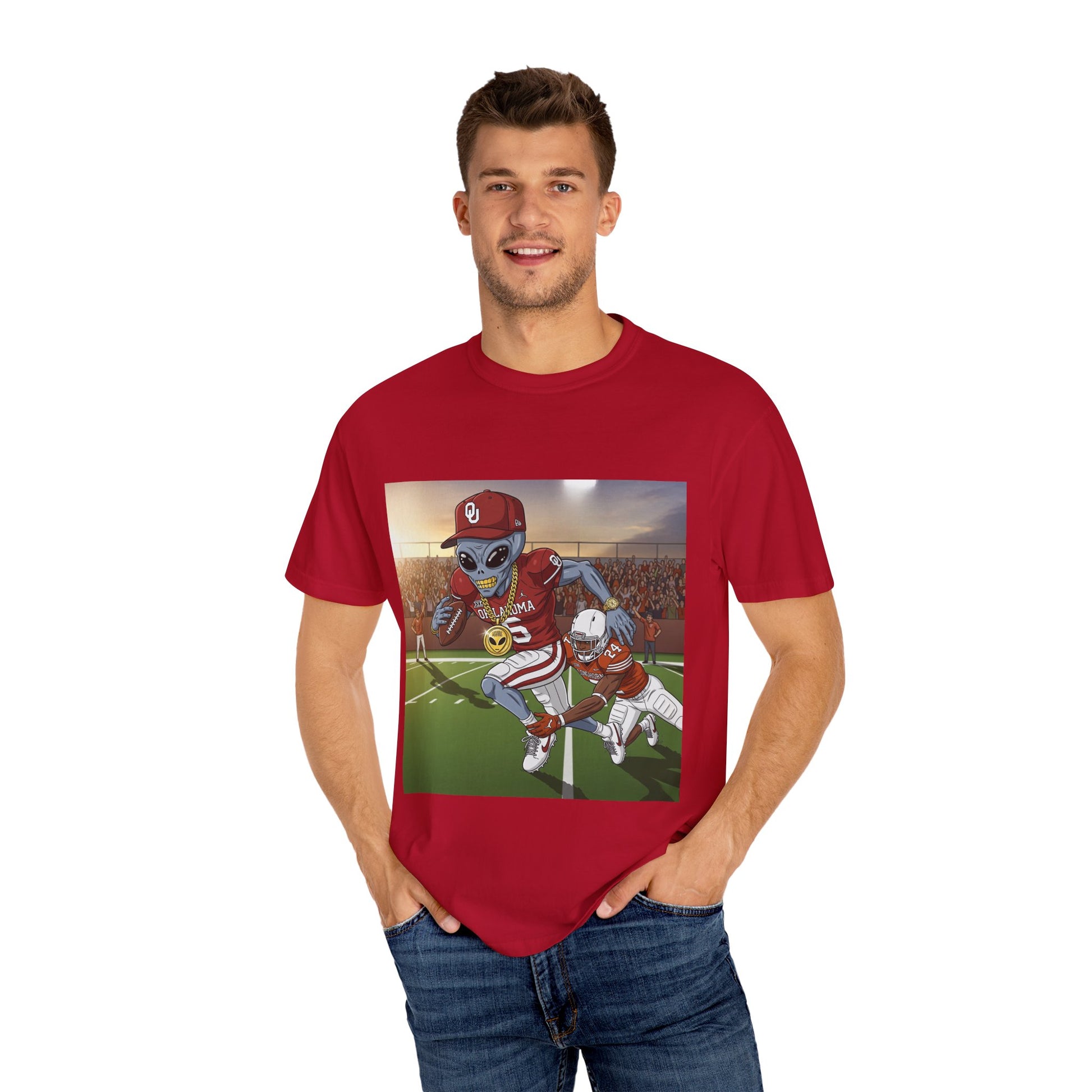 Alien Sports Unisex Tee - Futuristic Humor for Gamers, Casual Outings, Halloween Costume, Birthday Gift, Sports Enthusiasts