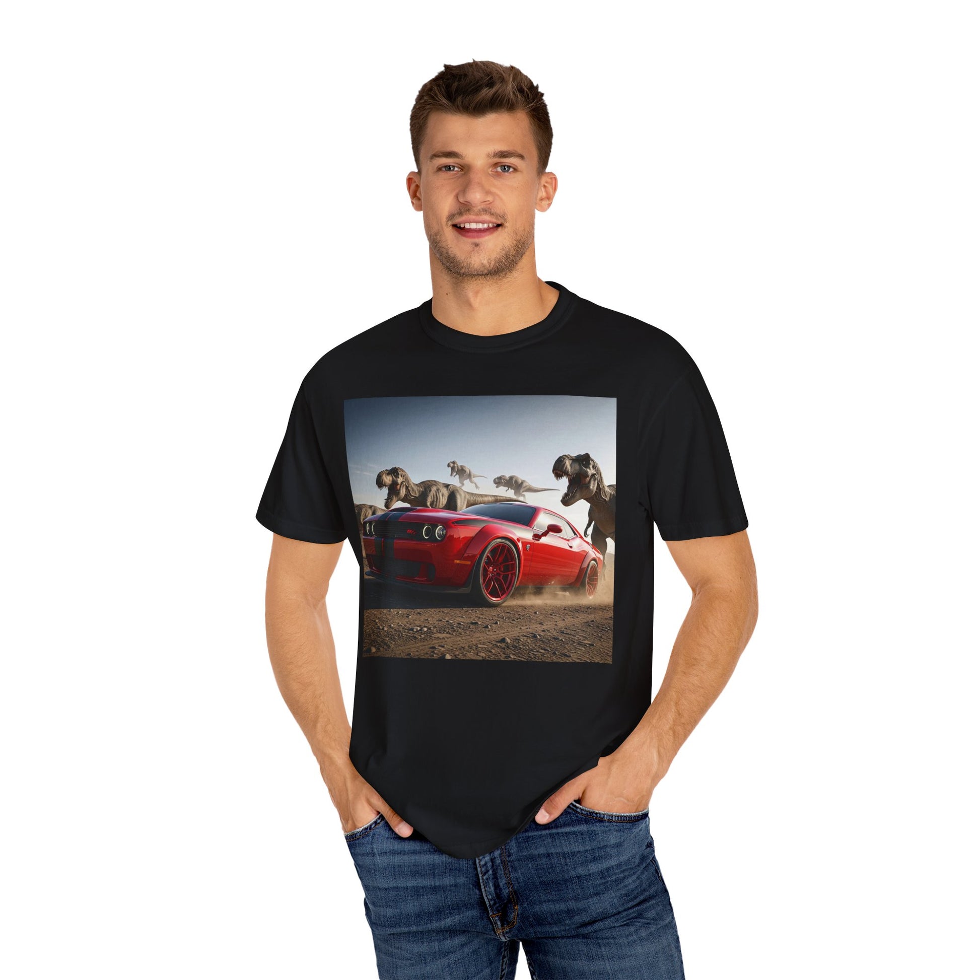 Adventure-Ready Car Graphic Tee, Perfect for Road Trips, Animal Lovers, Car Enthusiasts, Gift for Him, Everyday Wear