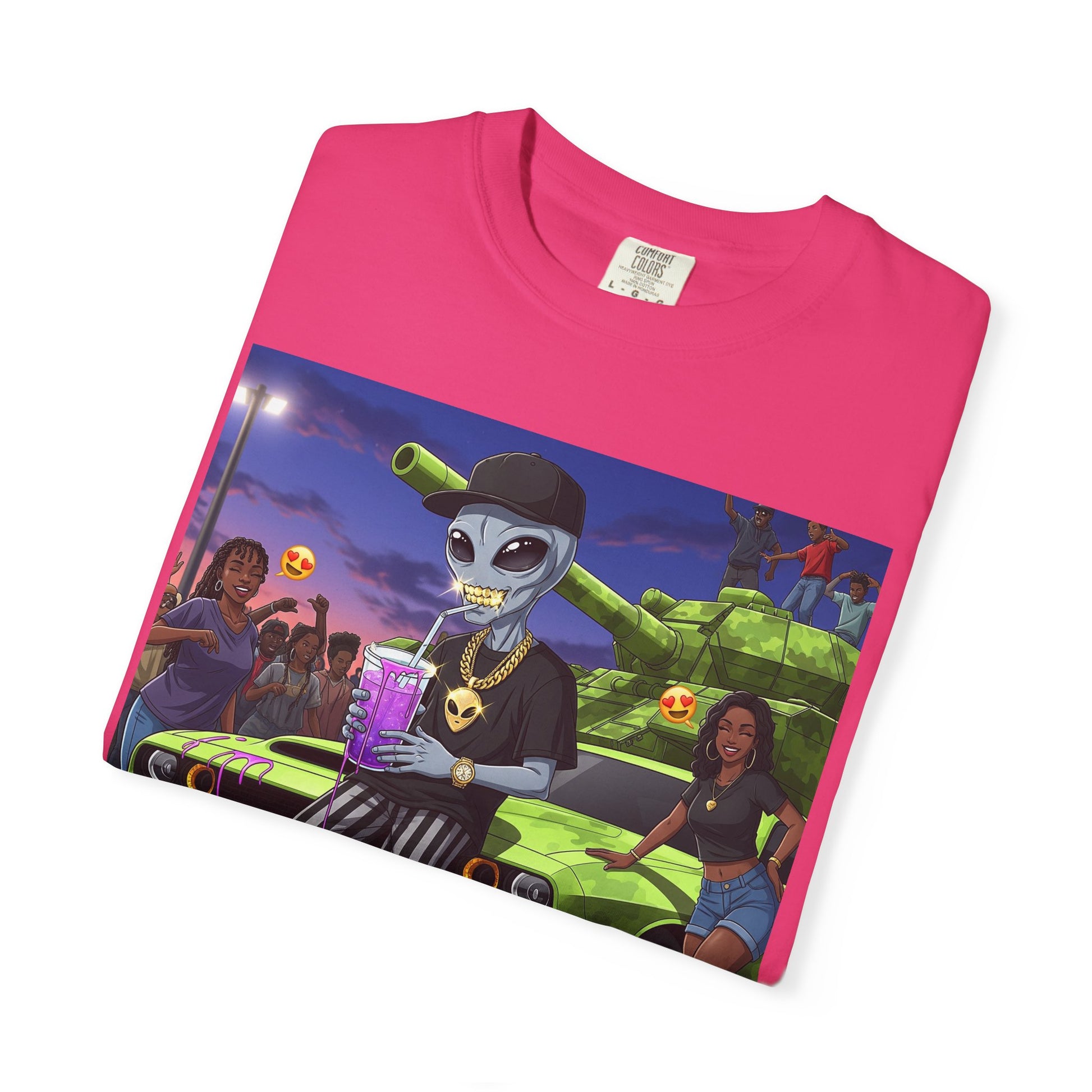 Alien Vibe Unisex T-Shirt - Cool Graphic Tee, Car Enthusiast Gift, Festival Outfit, Streetwear Fashion, Unisex Apparel
