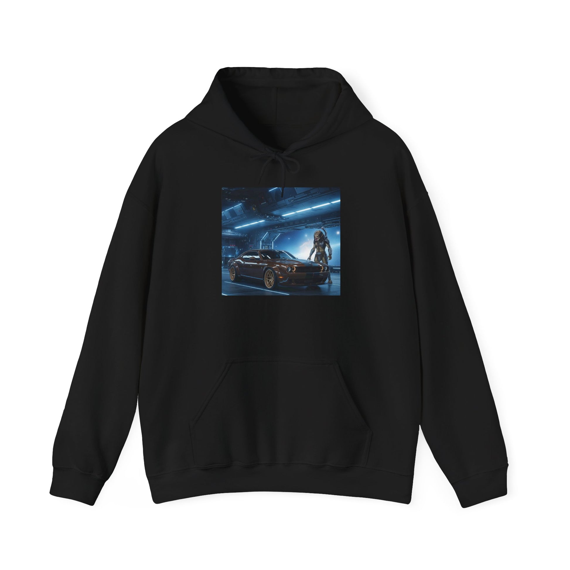 Alien Dodge Challenger Hooded Sweatshirt
