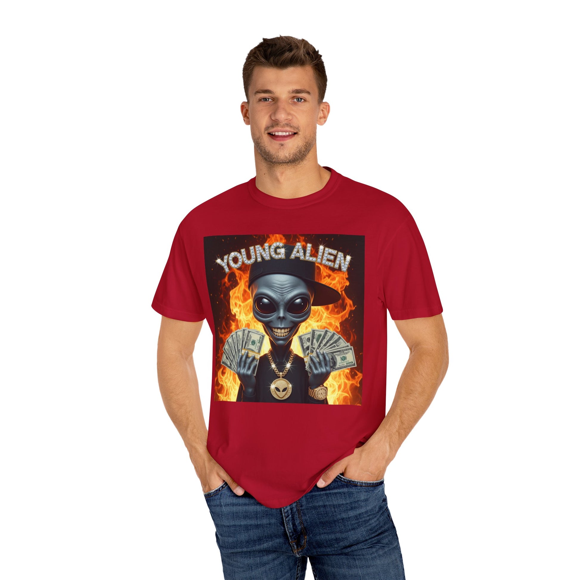 Young Alien Graphic Tee, Unisex Casual T-Shirt, Streetwear Style Shirt, Unique Gift Idea, Cool Summer Apparel