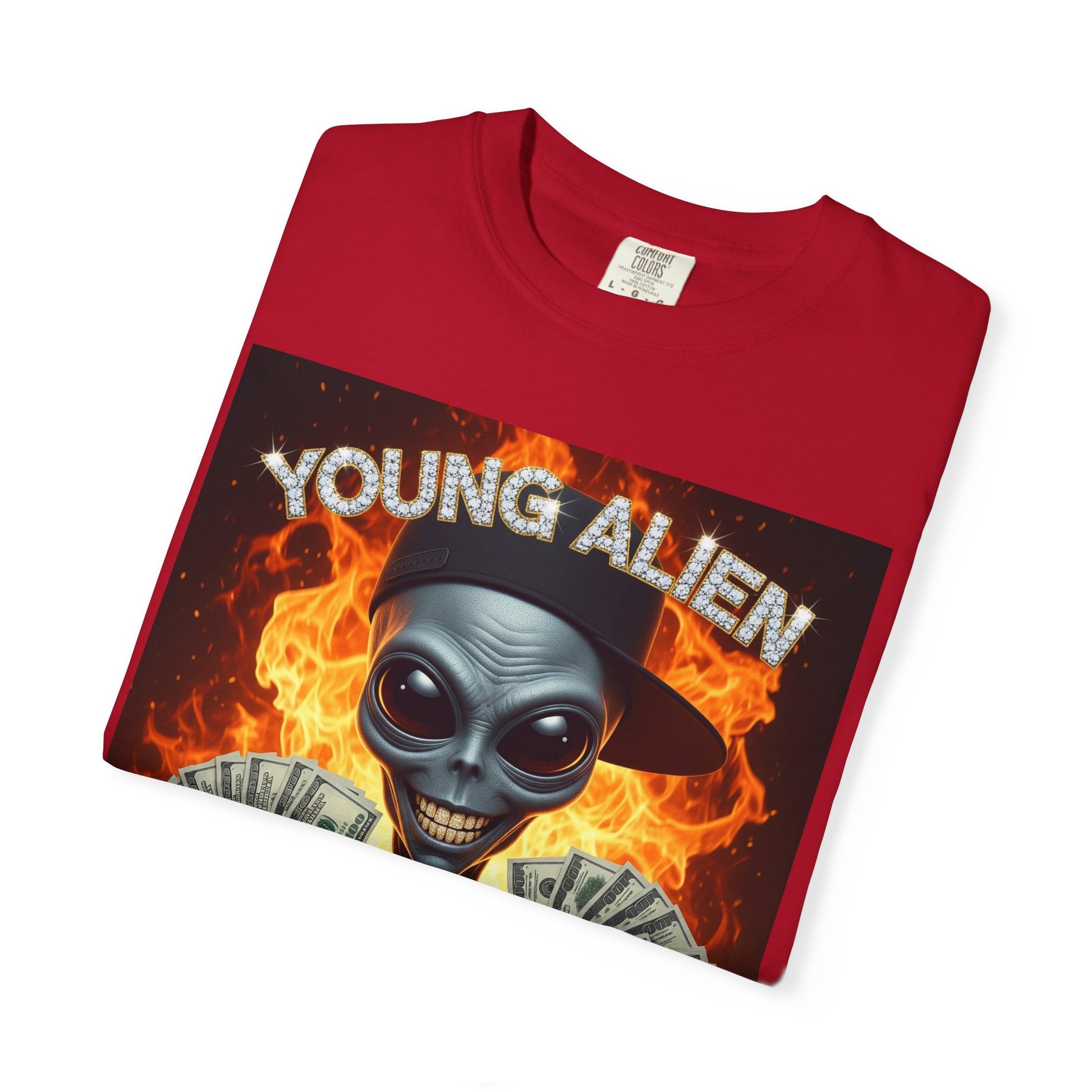 Young Alien Graphic Tee, Unisex Casual T-Shirt, Streetwear Style Shirt, Unique Gift Idea, Cool Summer Apparel