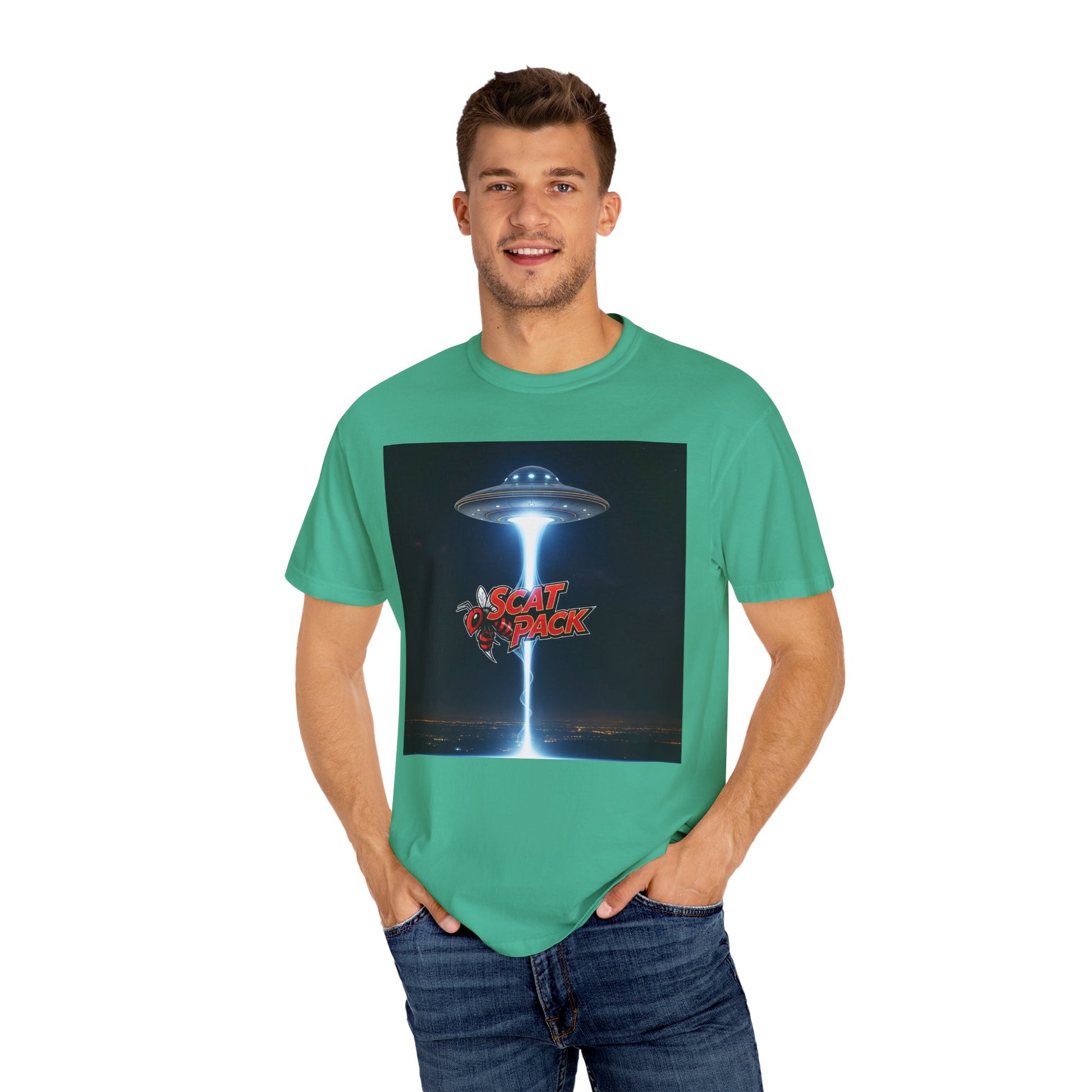 Sci-Fi Graphic T-Shirt, Unisex Tee, UFO T-Shirt, Gamer Apparel, Fun Gift for Space Lovers, Casual Wear