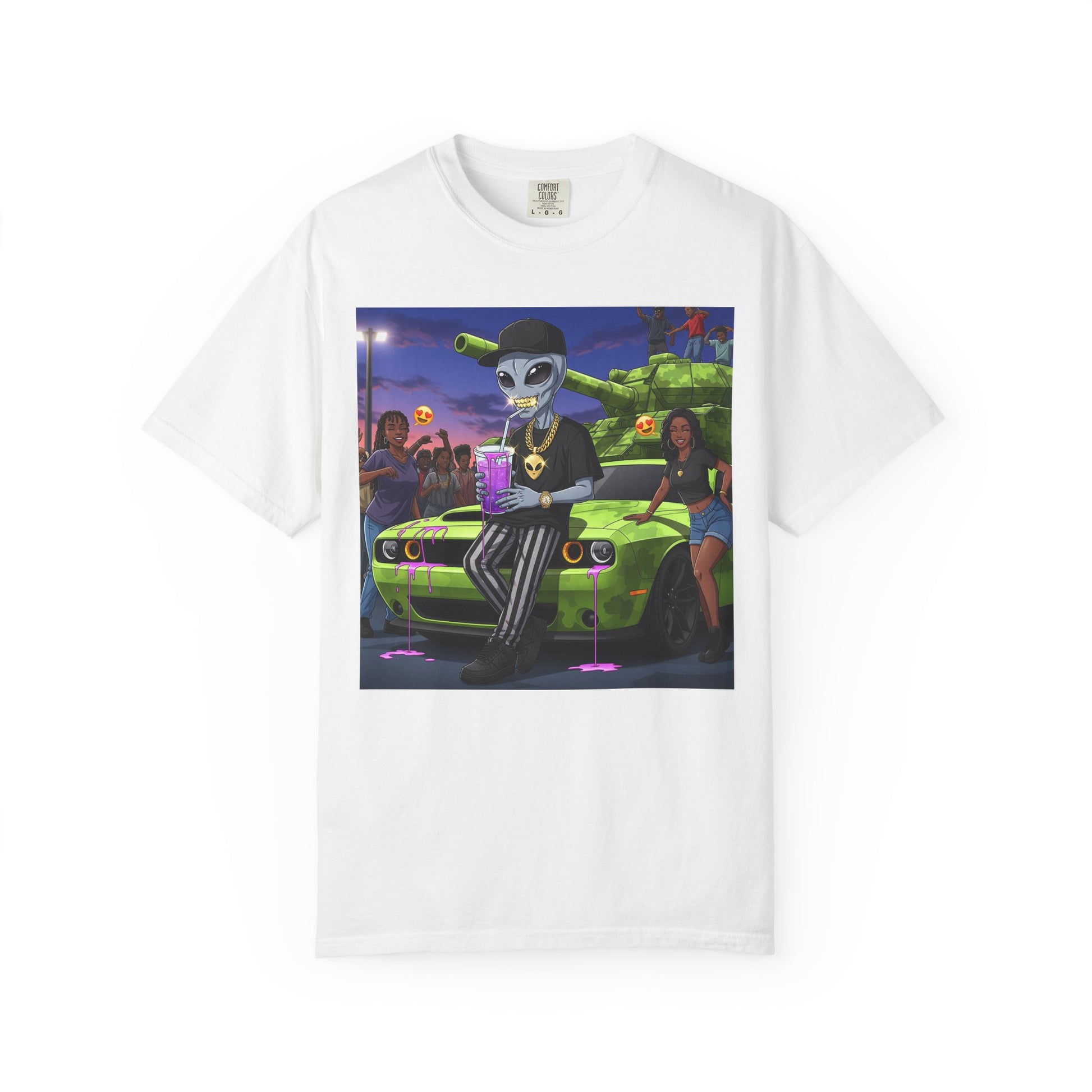 Alien Vibe Unisex T-Shirt - Cool Graphic Tee, Car Enthusiast Gift, Festival Outfit, Streetwear Fashion, Unisex Apparel