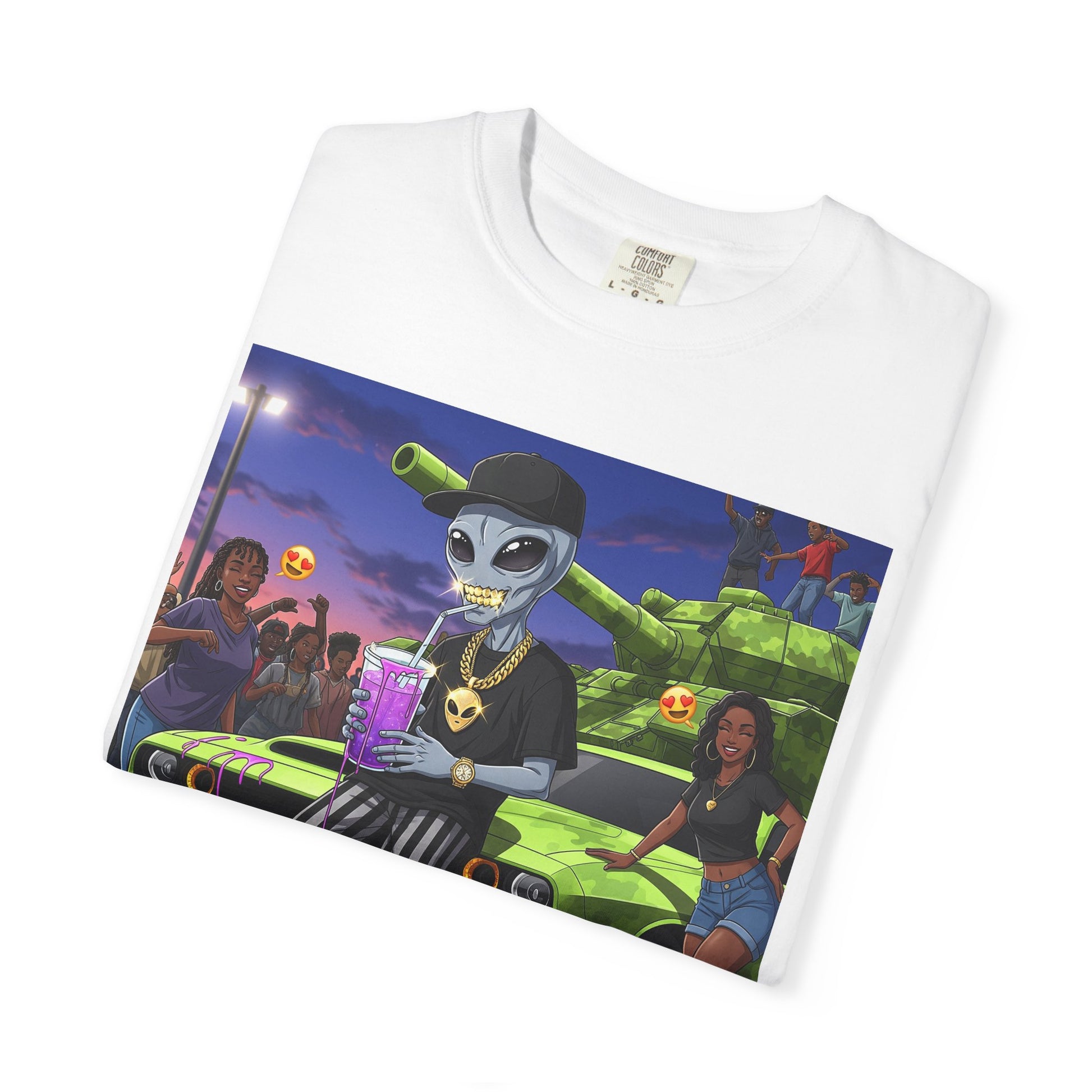 Alien Vibe Unisex T-Shirt - Cool Graphic Tee, Car Enthusiast Gift, Festival Outfit, Streetwear Fashion, Unisex Apparel