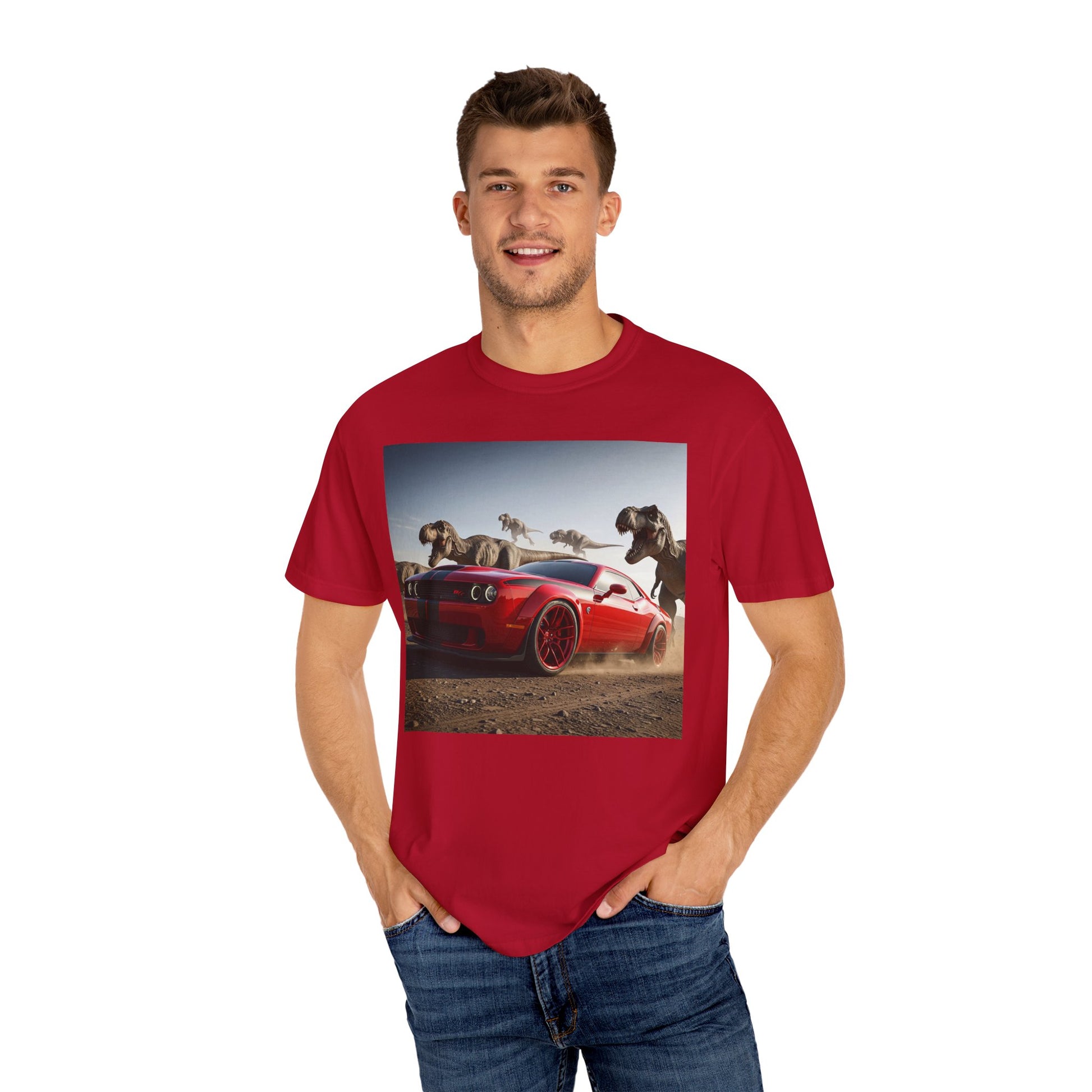 Adventure-Ready Car Graphic Tee, Perfect for Road Trips, Animal Lovers, Car Enthusiasts, Gift for Him, Everyday Wear