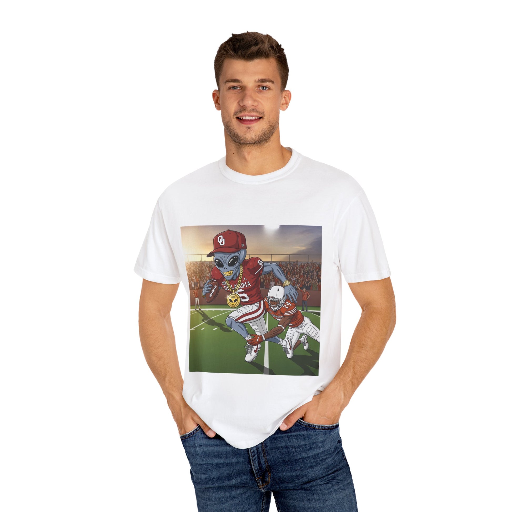 Alien Sports Unisex Tee - Futuristic Humor for Gamers, Casual Outings, Halloween Costume, Birthday Gift, Sports Enthusiasts