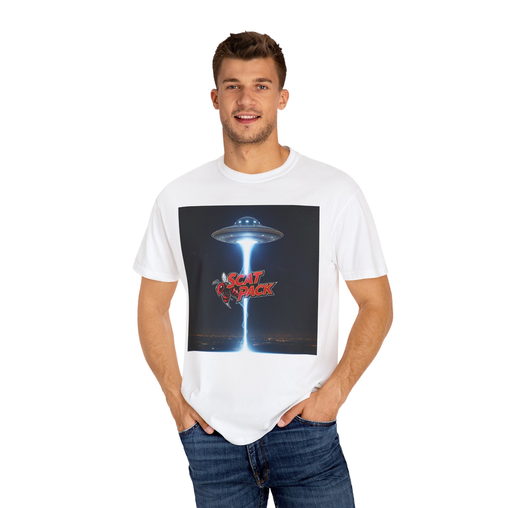 Sci-Fi Graphic T-Shirt, Unisex Tee, UFO T-Shirt, Gamer Apparel, Fun Gift for Space Lovers, Casual Wear