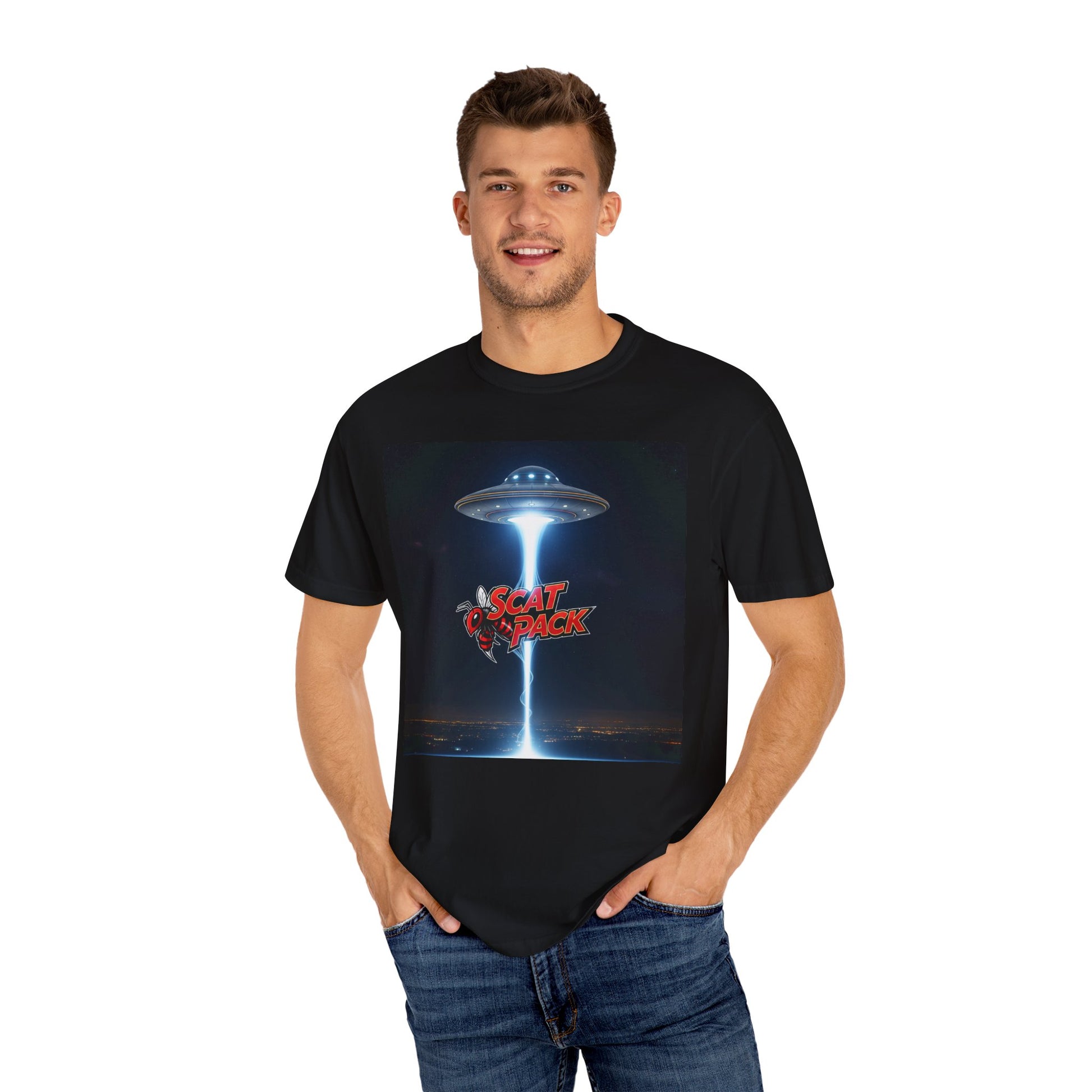 Sci-Fi Graphic T-Shirt, Unisex Tee, UFO T-Shirt, Gamer Apparel, Fun Gift for Space Lovers, Casual Wear