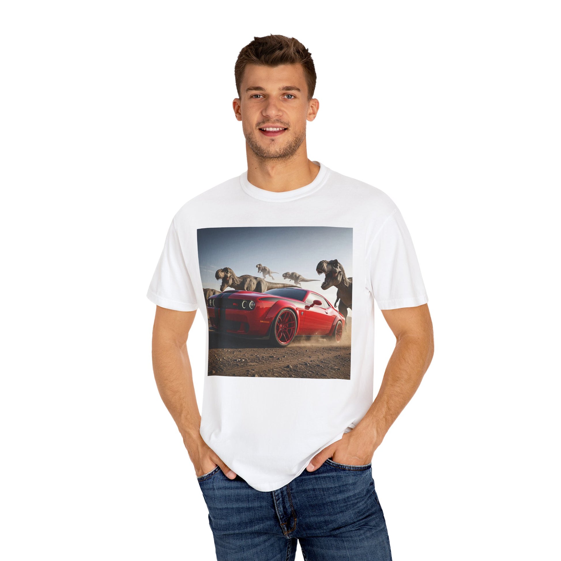 Adventure-Ready Car Graphic Tee, Perfect for Road Trips, Animal Lovers, Car Enthusiasts, Gift for Him, Everyday Wear
