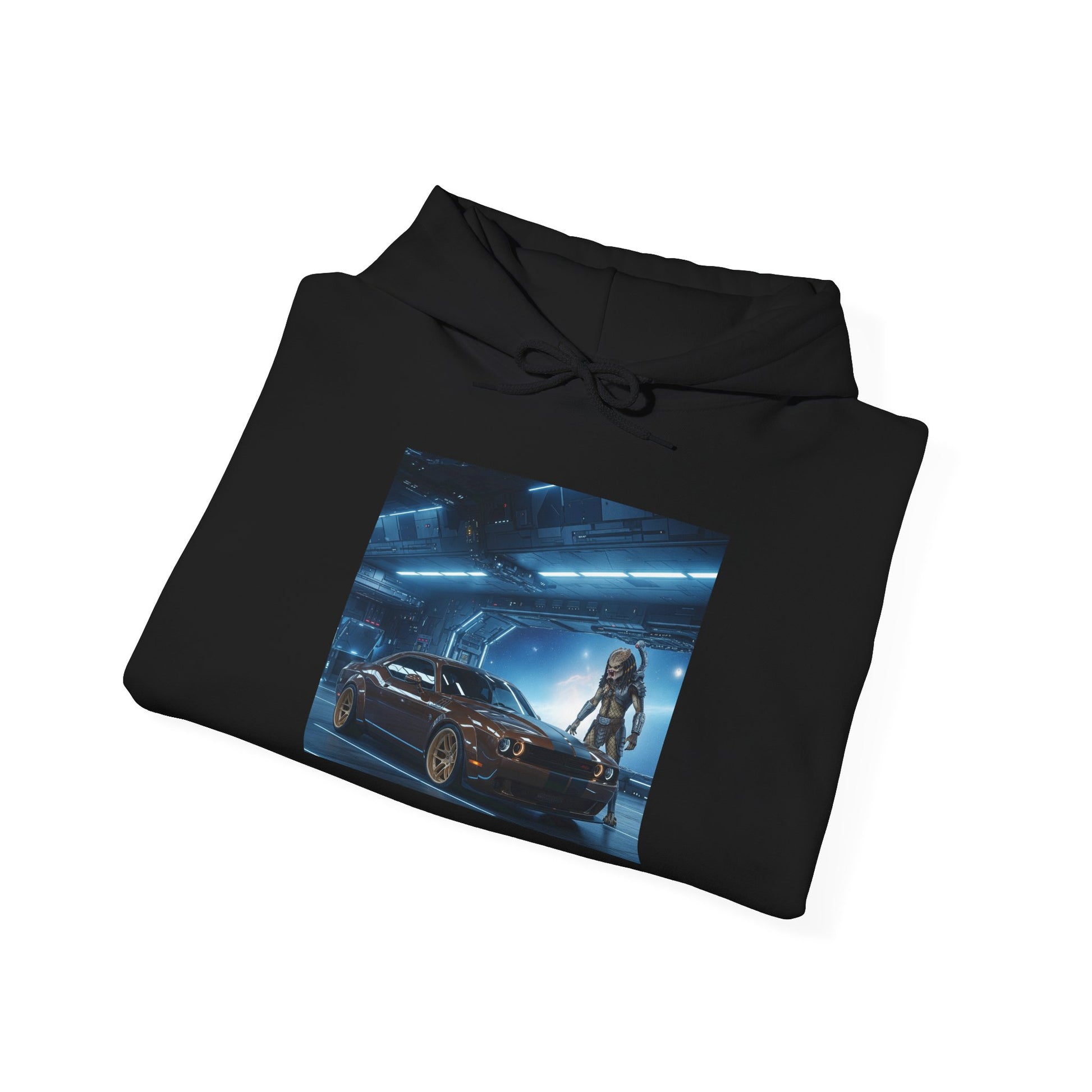 Alien Dodge Challenger Hooded Sweatshirt