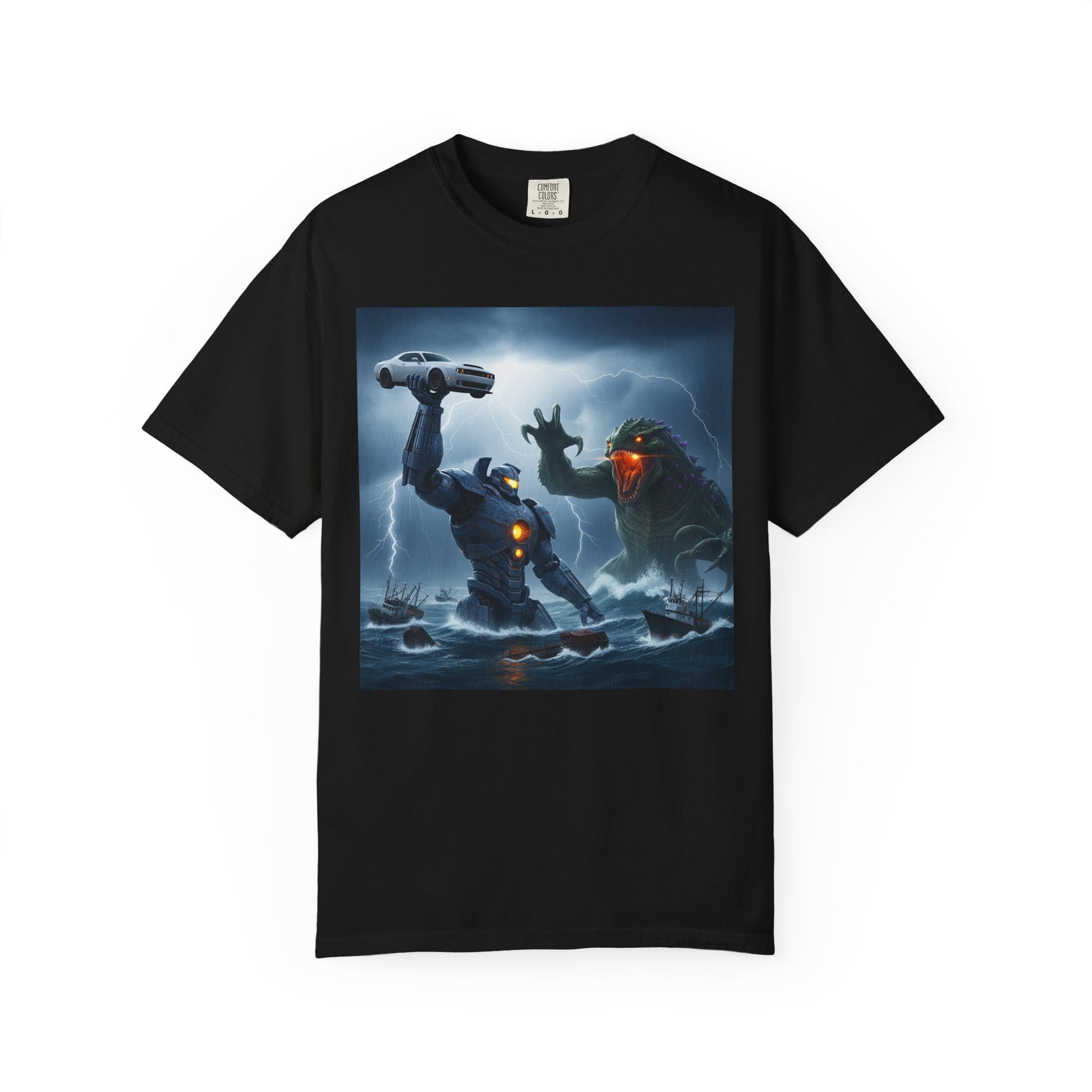 Epic Monster Showdown T-Shirt, Unisex Graphic Tee, Casual Wear, Gift for Gamers, Vintage Style, Perfect for Comic Con