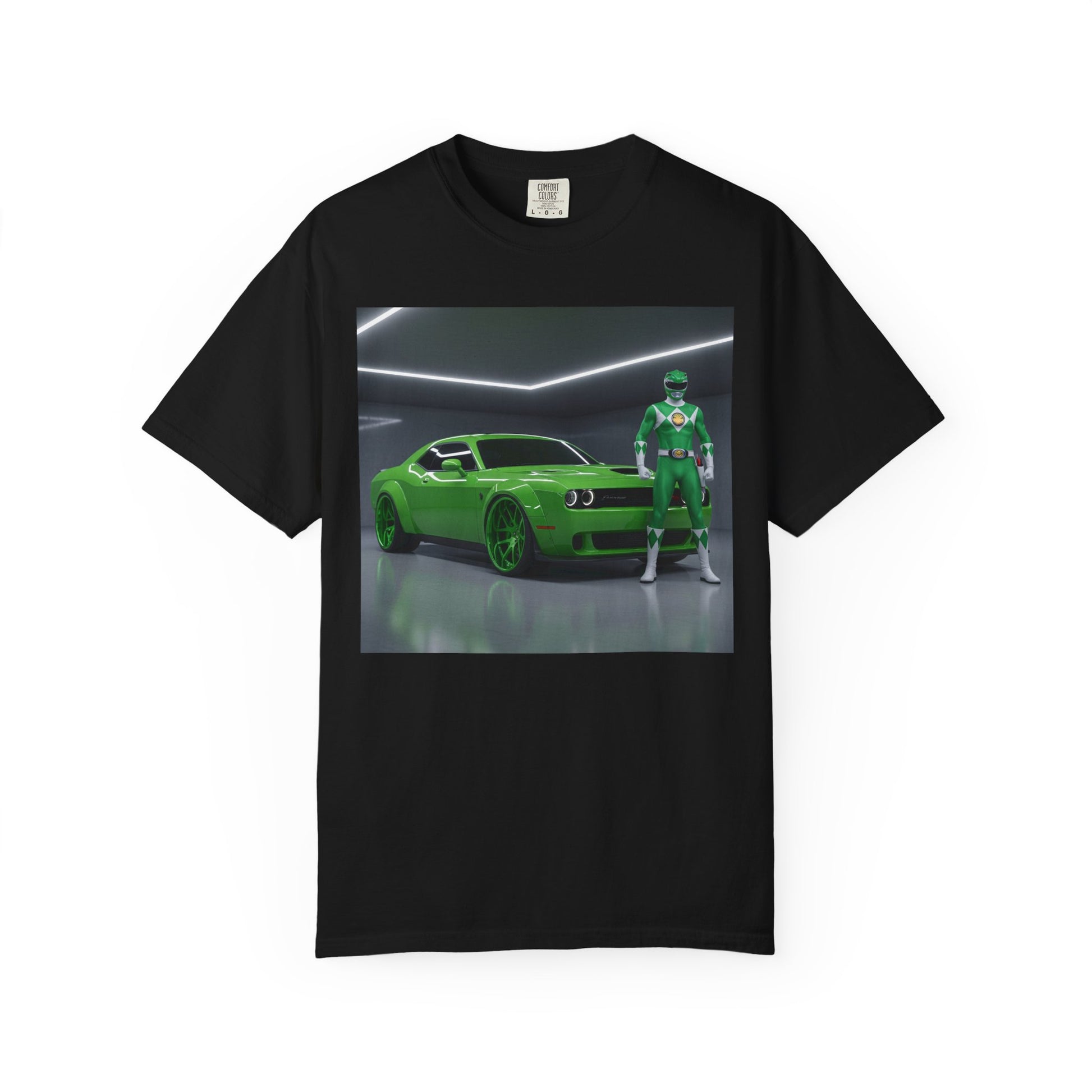 Green Power T-Shirt | Unisex Garment-Dyed Tee for Car Lovers, Fan Gear, Eco-Friendly Style, Birthday Gift, Movie-Themed Apparel