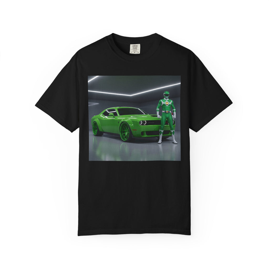 Green Power T-Shirt | Unisex Garment-Dyed Tee for Car Lovers, Fan Gear, Eco-Friendly Style, Birthday Gift, Movie-Themed Apparel