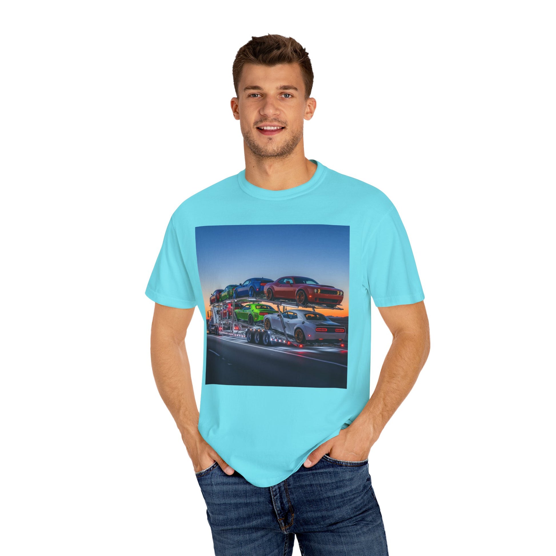 Vintage Car Transport Unisex T-shirt, Retro Car Lover Gift, Automotive Graphic Tee, Car Enthusiast Apparel, Nostalgic Summer Wear