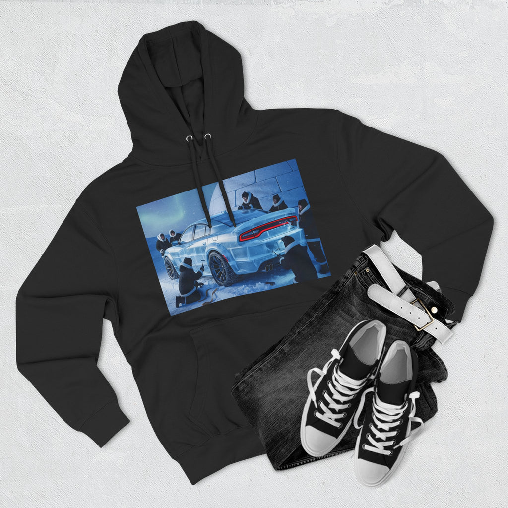 Cool Artwork Fleece Hoodie, Car Enthusiast Apparel, Streetwear Gift, Winter Fashion, Unique Graphic Hoodie