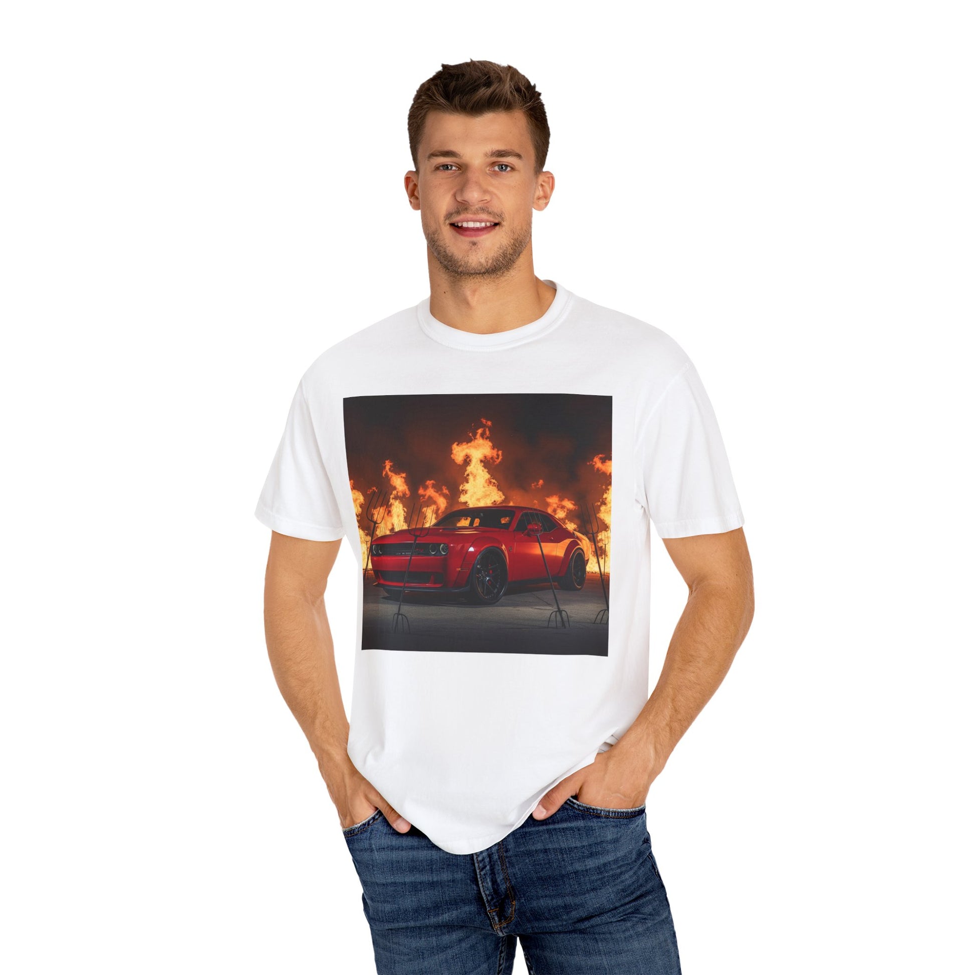 Fiery Muscle Car Unisex T-Shirt | Perfect for Car Lovers, Gift for Birthdays, Casual Wear, Automotive Events, Gift for Him