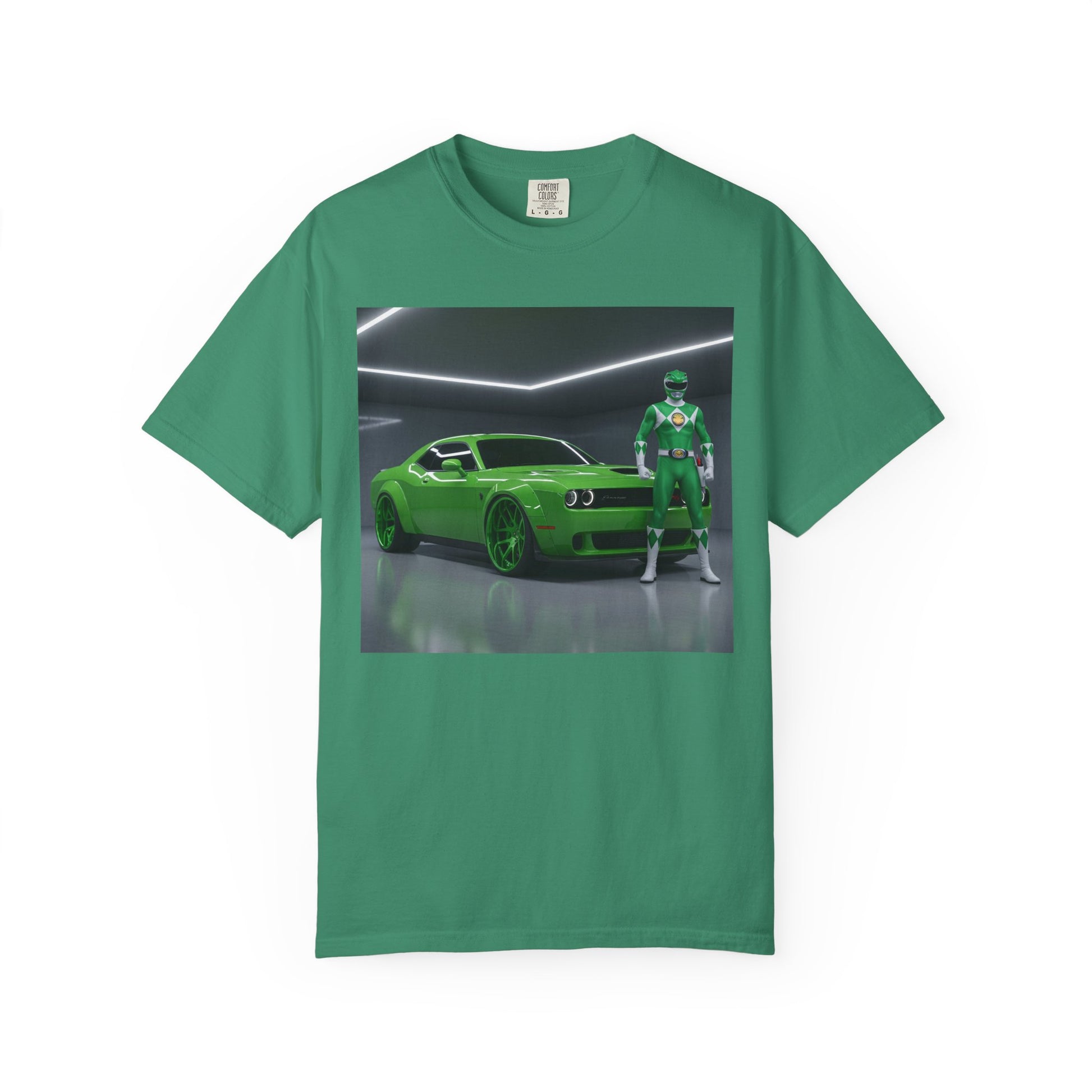 Green Power T-Shirt | Unisex Garment-Dyed Tee for Car Lovers, Fan Gear, Eco-Friendly Style, Birthday Gift, Movie-Themed Apparel