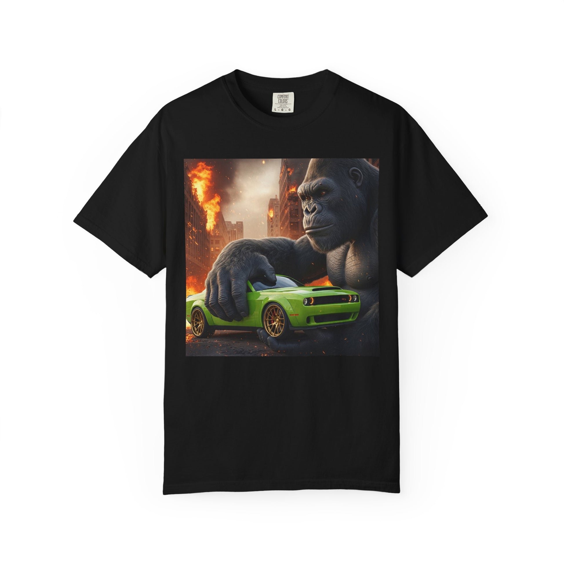 Epic Gorilla T-Shirt, Garment-Dyed Tee, Cartoon Car Lover Shirt, Gift for Movie Fans, Trendy Unisex Fashion
