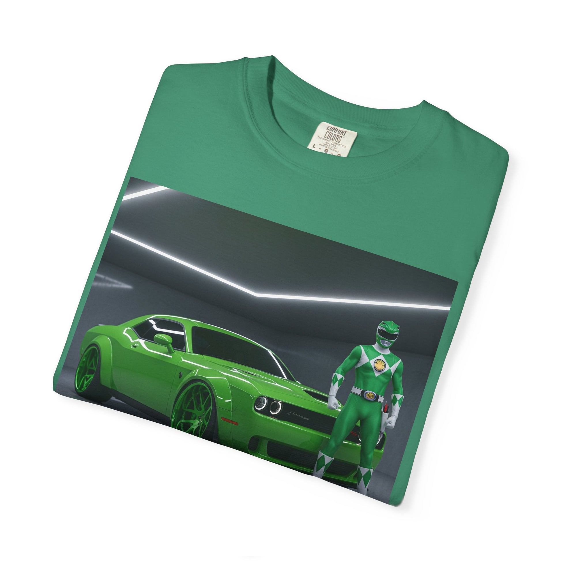 Green Power T-Shirt | Unisex Garment-Dyed Tee for Car Lovers, Fan Gear, Eco-Friendly Style, Birthday Gift, Movie-Themed Apparel