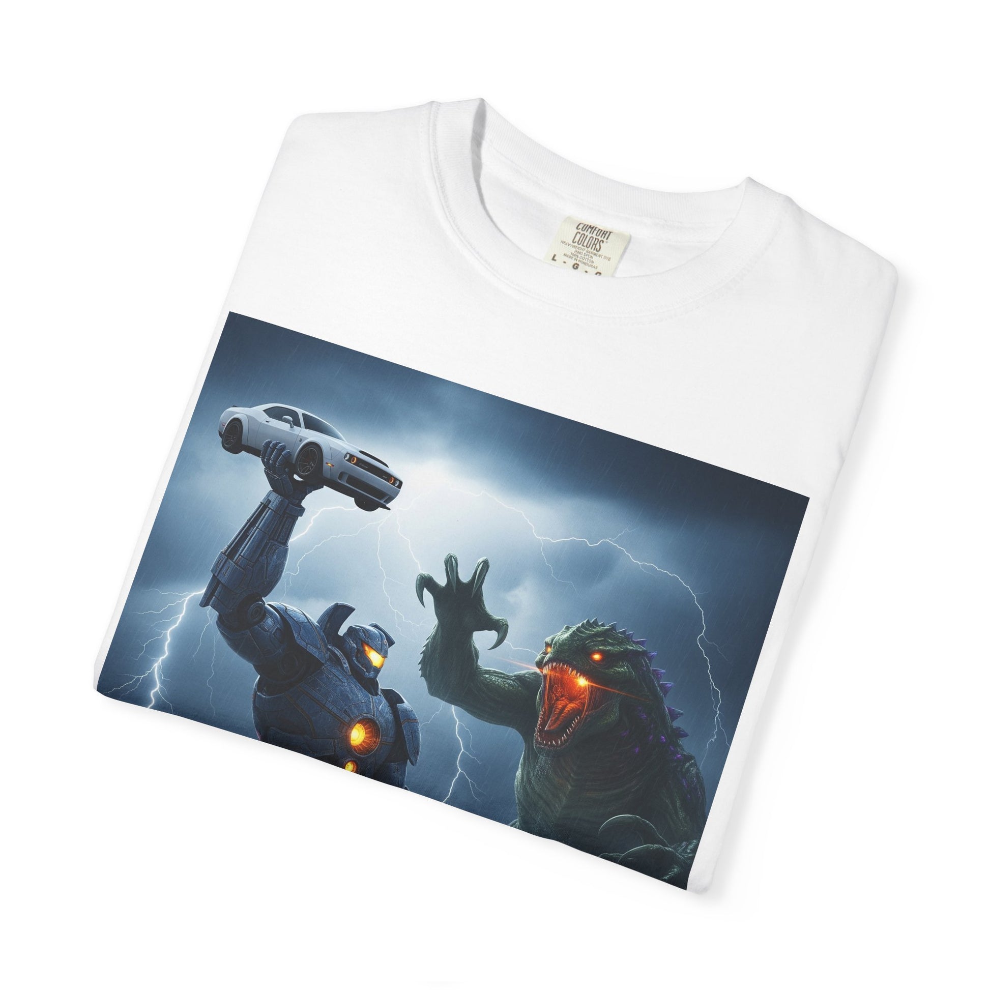 Epic Monster Showdown T-Shirt, Unisex Graphic Tee, Casual Wear, Gift for Gamers, Vintage Style, Perfect for Comic Con
