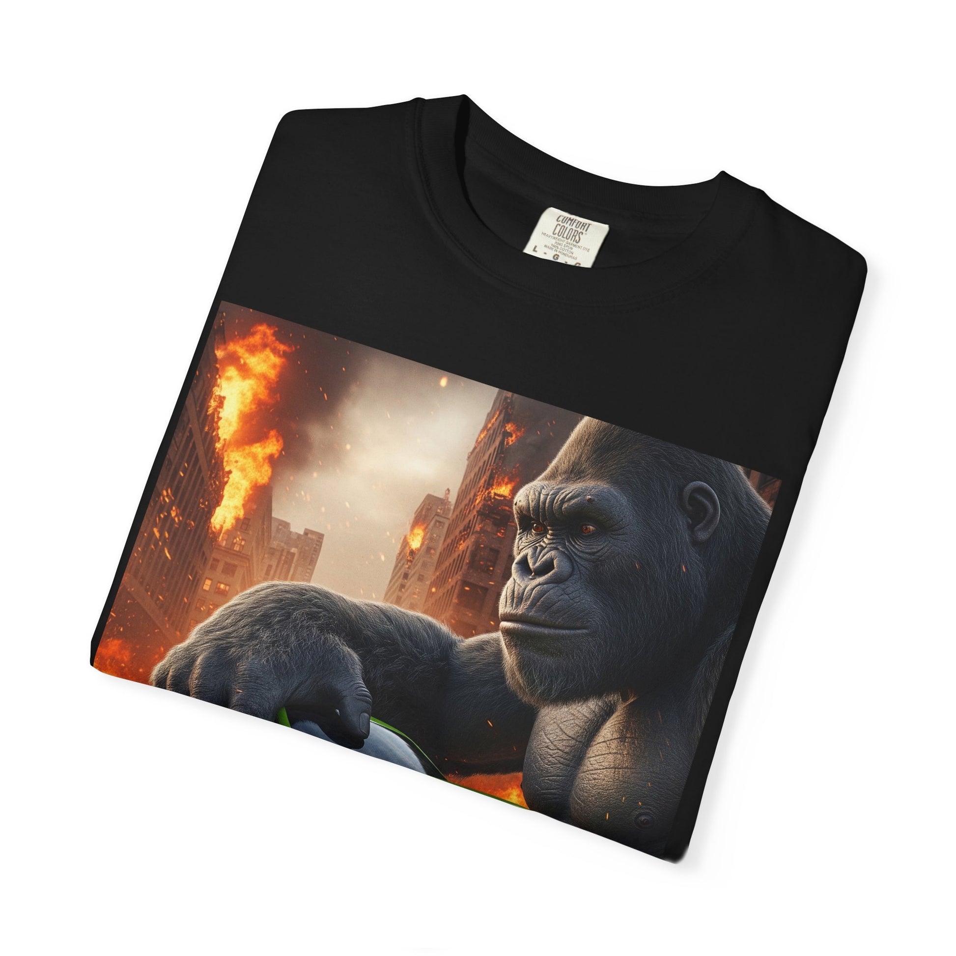 Epic Gorilla T-Shirt, Garment-Dyed Tee, Cartoon Car Lover Shirt, Gift for Movie Fans, Trendy Unisex Fashion