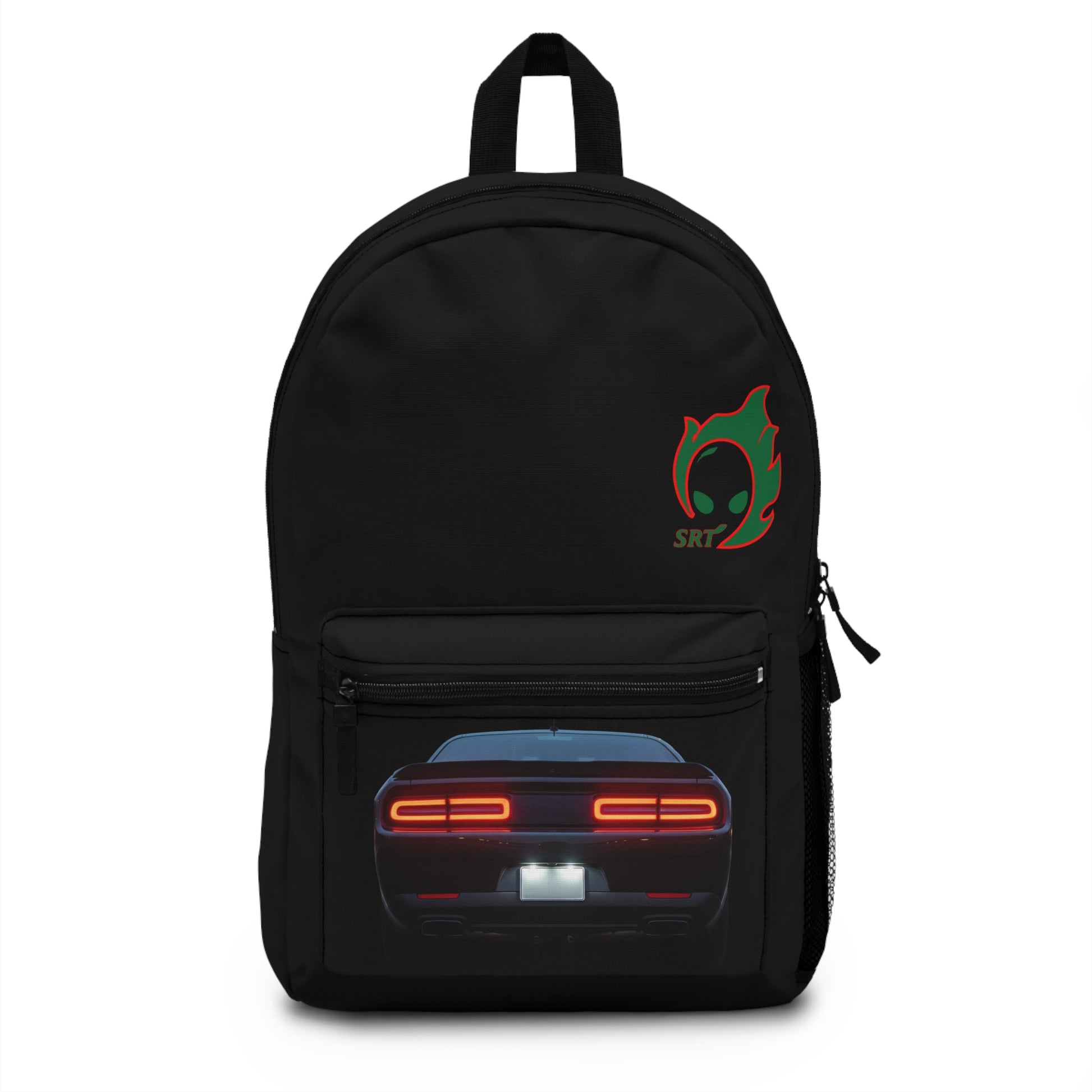 SRT Alien Design Backpack, Stylish School Bag, Perfect for Teens, Unique Gift for Car Lovers, Trendy Back to School Accessories