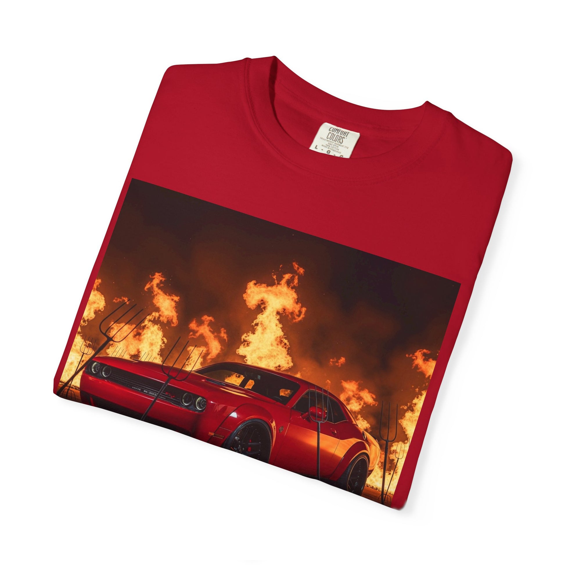 Fiery Muscle Car Unisex T-Shirt | Perfect for Car Lovers, Gift for Birthdays, Casual Wear, Automotive Events, Gift for Him
