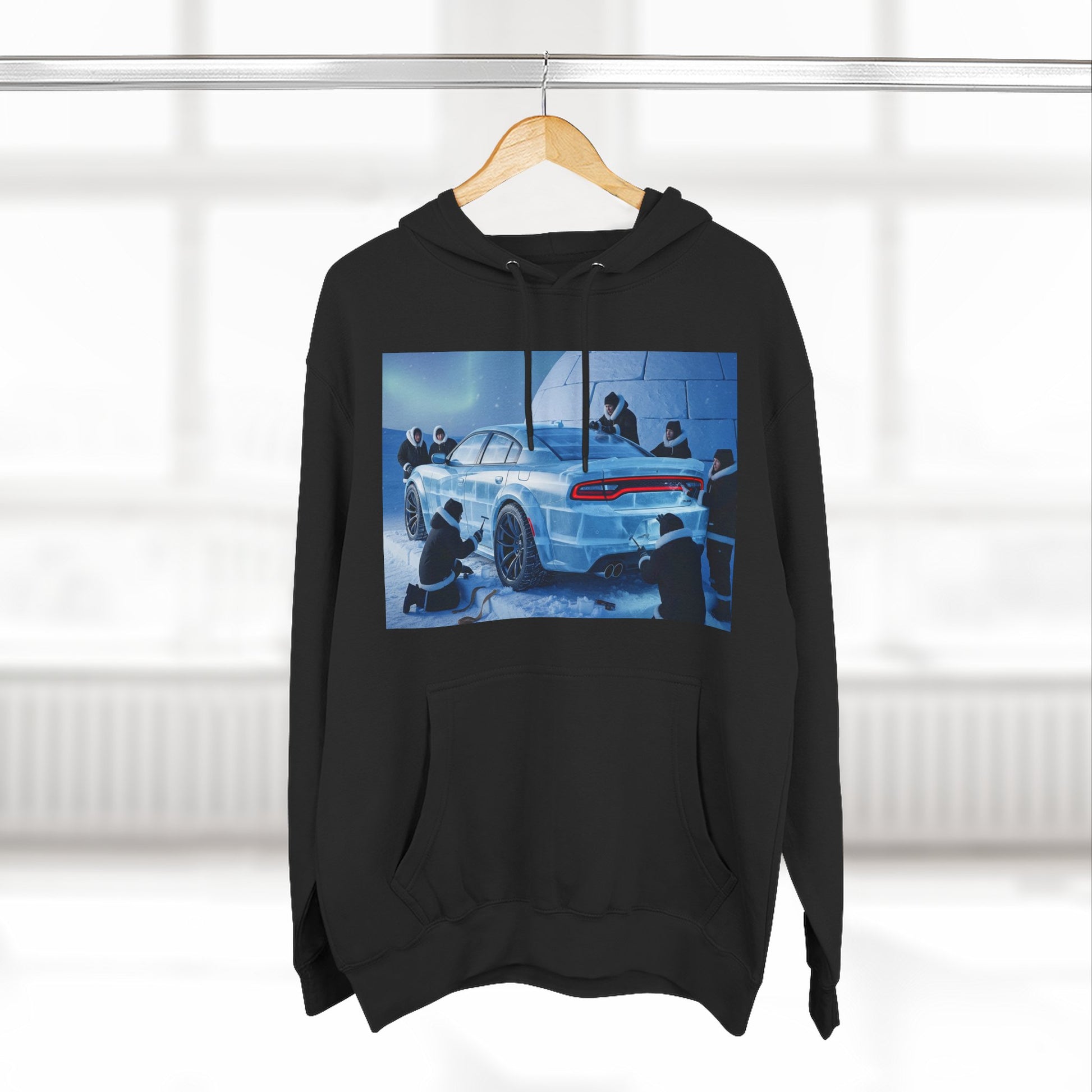 Cool Artwork Fleece Hoodie, Car Enthusiast Apparel, Streetwear Gift, Winter Fashion, Unique Graphic Hoodie