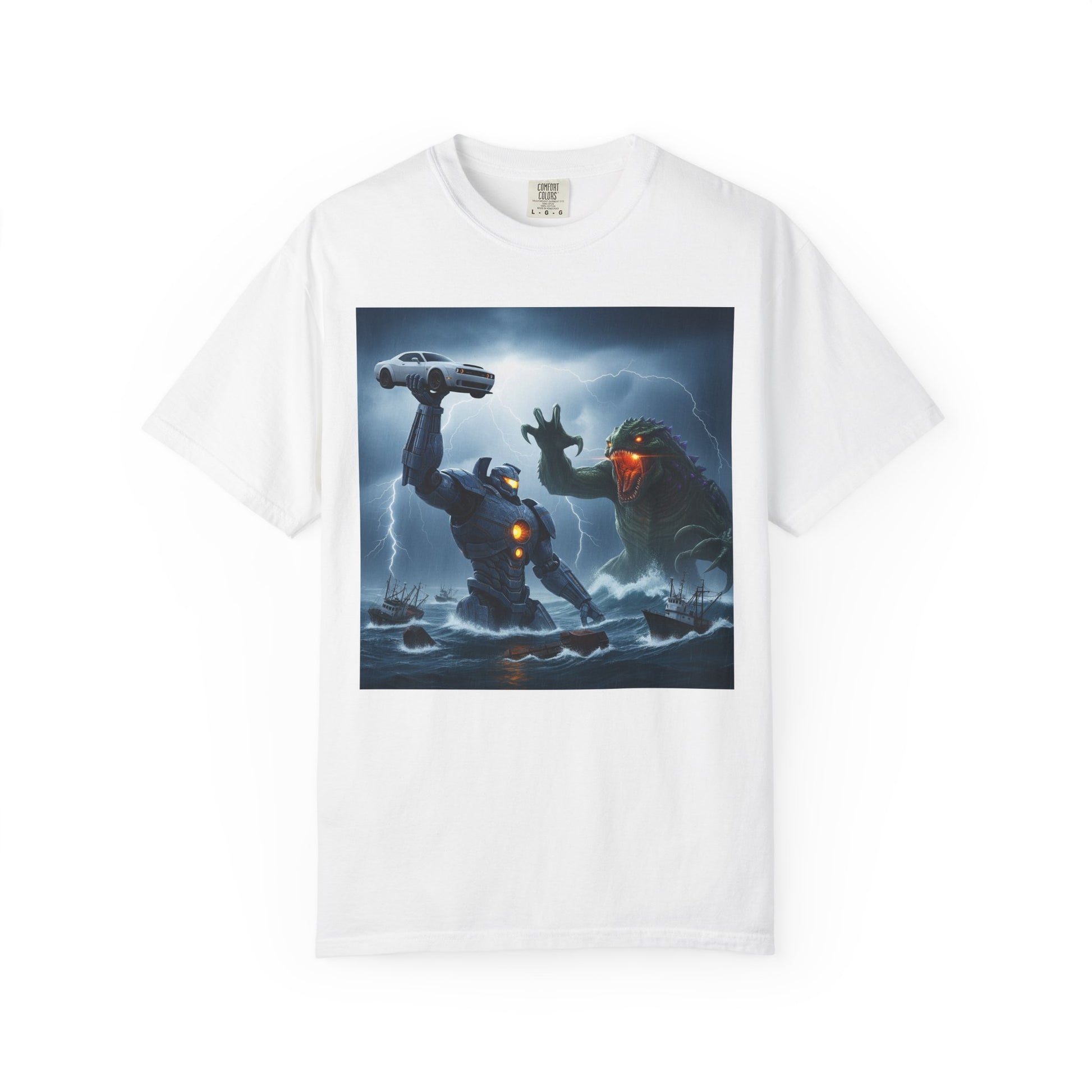 Epic Monster Showdown T-Shirt, Unisex Graphic Tee, Casual Wear, Gift for Gamers, Vintage Style, Perfect for Comic Con