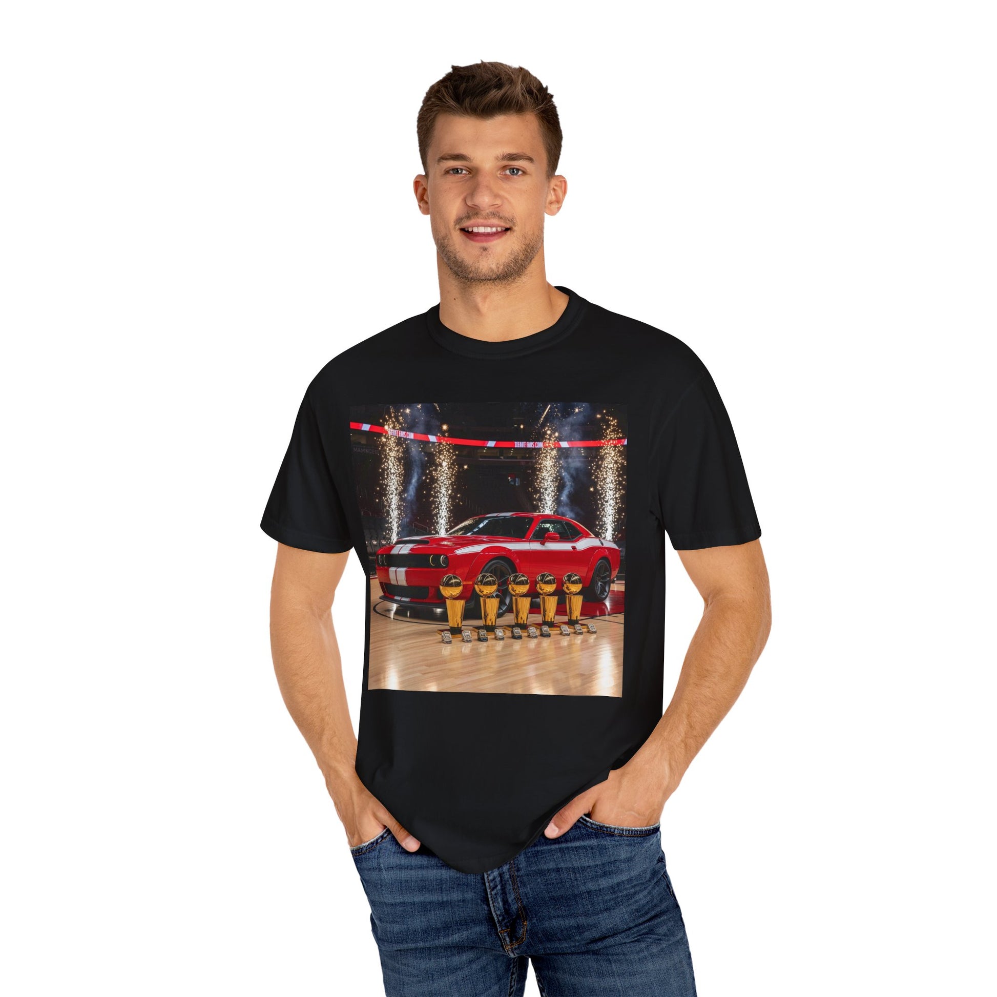 Victory Celebration Car T-Shirt | Sports Gear, Car Enthusiast Gift, Event Apparel, Casual Wear, Unisex Fashion