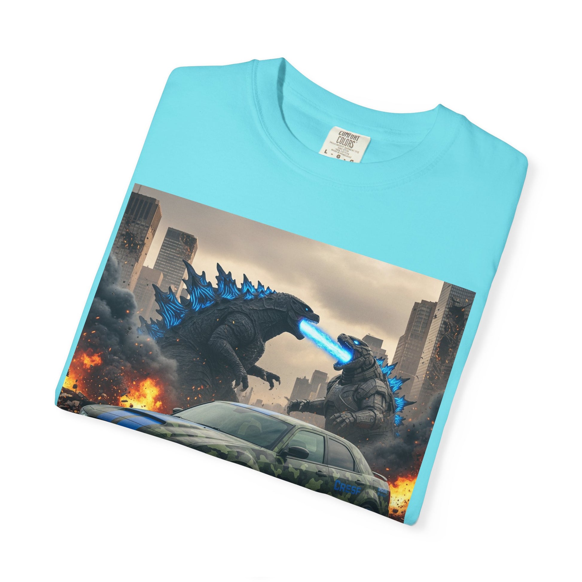 Urban Monster-Themed Unisex T-Shirt, Graphic Tee for Car Lovers, Perfect for Kids Birthdays, Casual Wear, and Comic Con