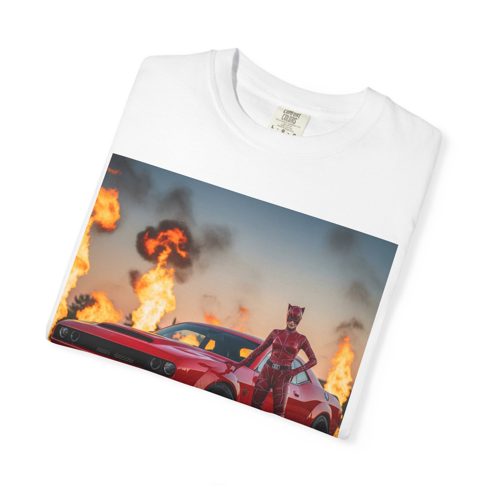 Fiery Challenger T-Shirt | Unisex Graphic Tee, Car Lover Gift, Cool T-Shirt, Vintage Style, Casual Wear