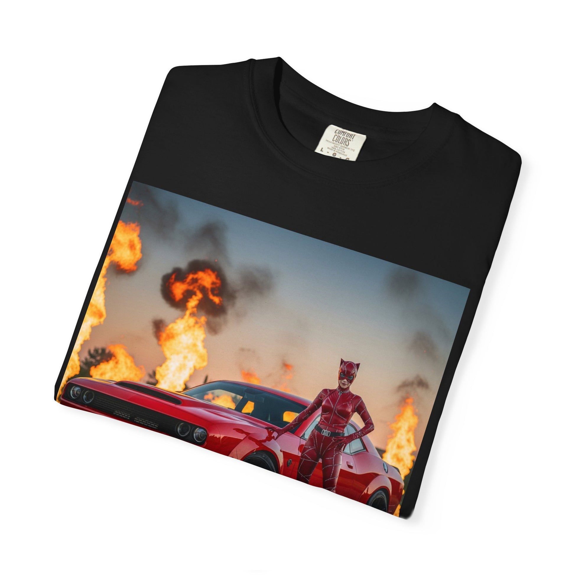 Fiery Challenger T-Shirt | Unisex Graphic Tee, Car Lover Gift, Cool T-Shirt, Vintage Style, Casual Wear
