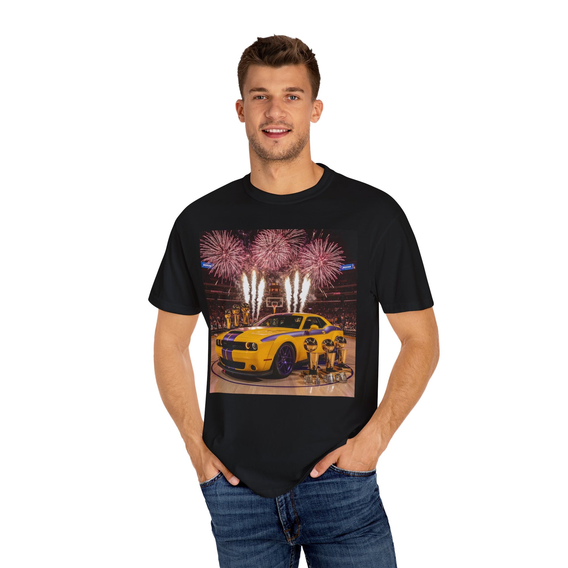Fireworks & Fast Cars Unisex T-Shirt - Perfect for Car Lovers, Festivals, Birthdays, Racing Events, Casual Wear