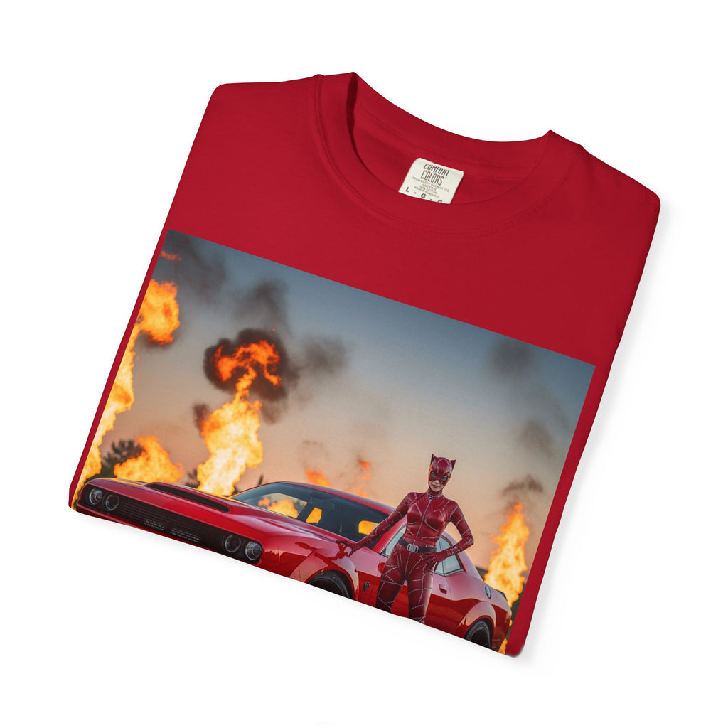 Fiery Challenger T-Shirt | Unisex Graphic Tee, Car Lover Gift, Cool T-Shirt, Vintage Style, Casual Wear