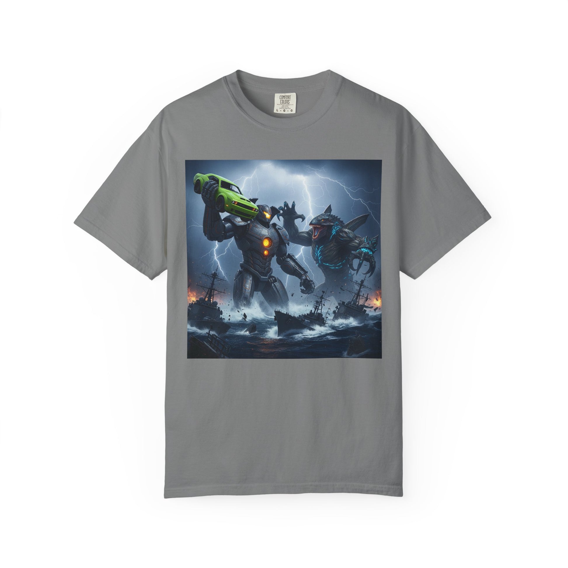 Robot Battle Graphic Tee, Unisex Shirt, Gamer Gift, Casual Wear, Geeky Apparel, Birthday Present, Unique Design
