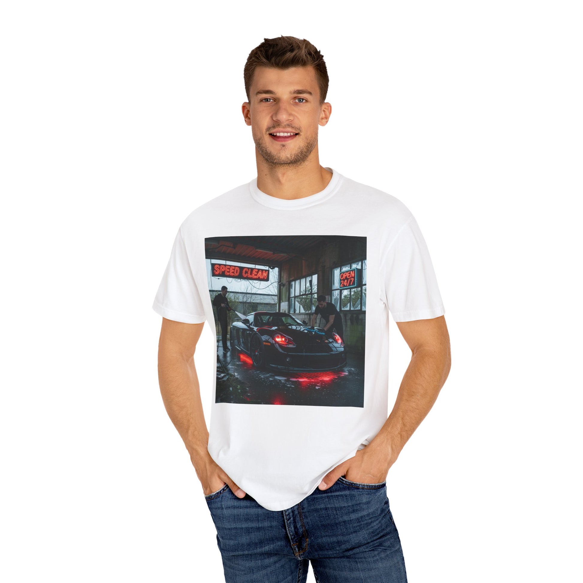 Car Enthusiast T-Shirt - Speed Clear Design, Garage Apparel, Gift for Gearheads, Automotive Fashion, Unisex Streetwear