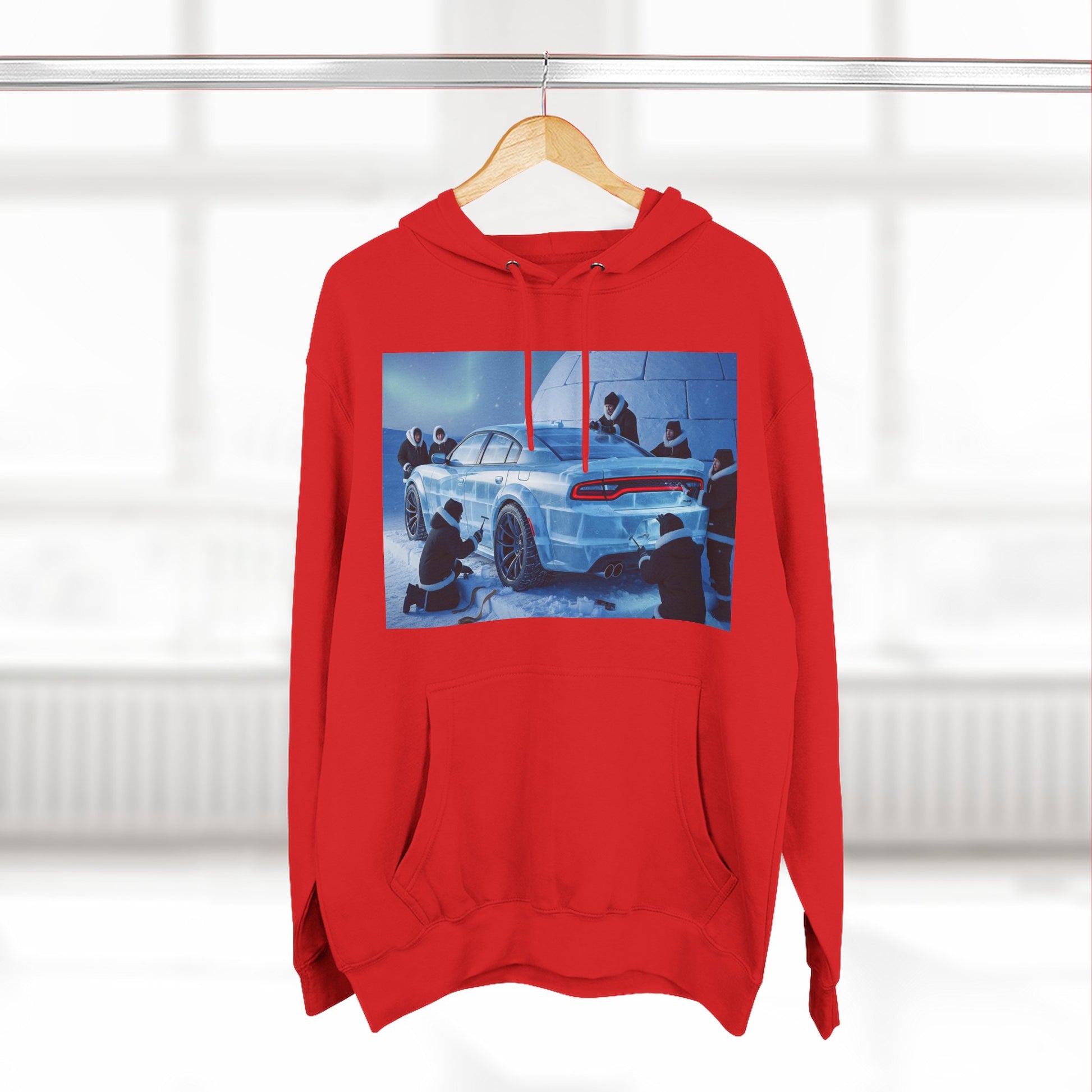 Cool Artwork Fleece Hoodie, Car Enthusiast Apparel, Streetwear Gift, Winter Fashion, Unique Graphic Hoodie