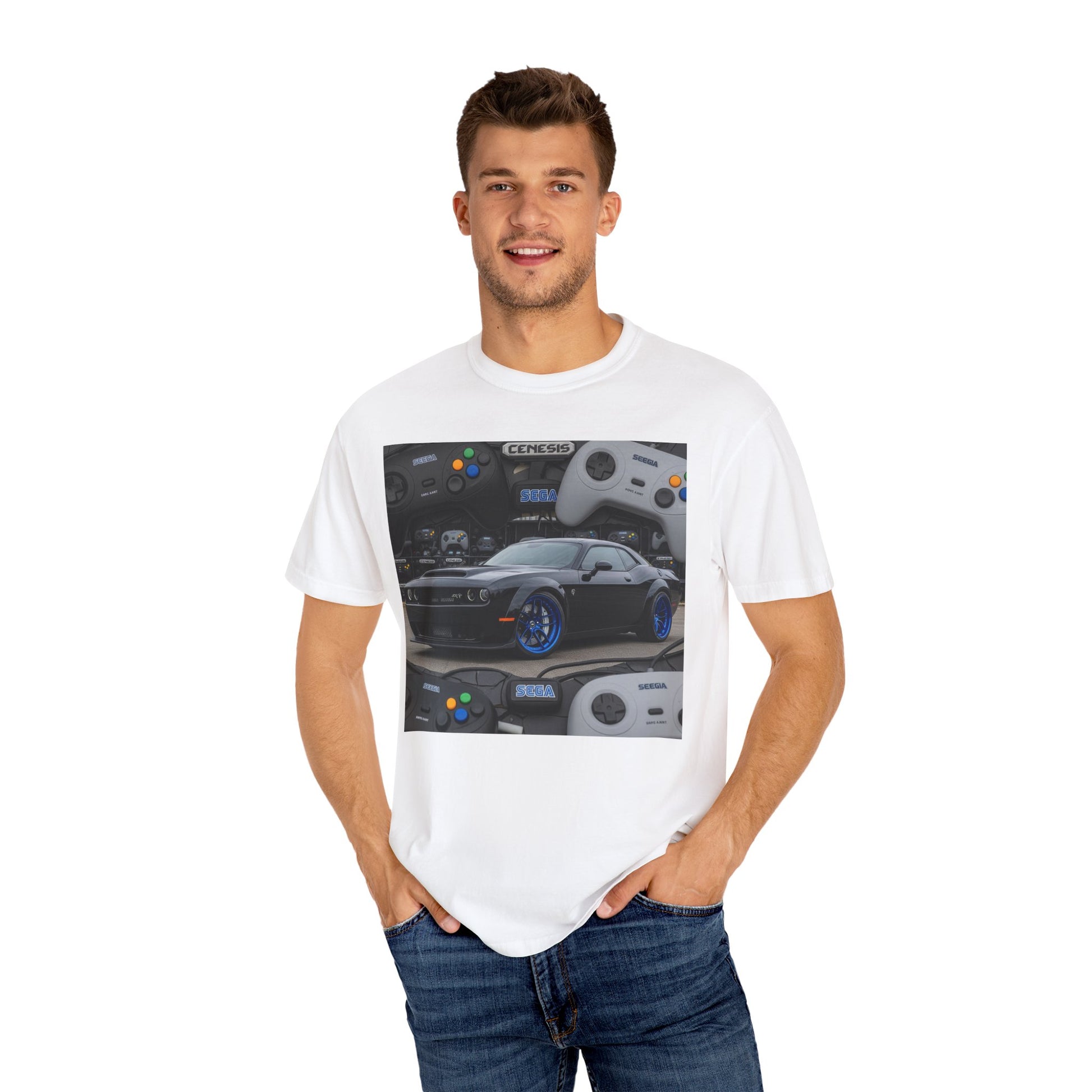 Retro Gamer T-Shirt, Unisex Gaming Tee, Video Game Lover Gift, Car Enthusiast Shirt, Fun Graphic Tee, Perfect for Gamers