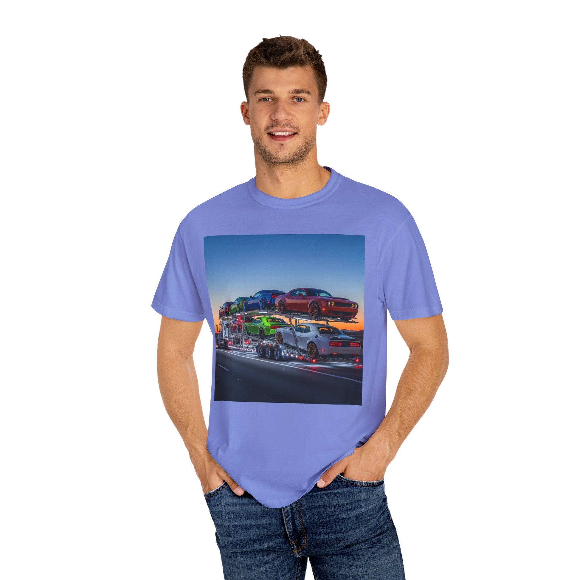 Vintage Car Transport Unisex T-shirt, Retro Car Lover Gift, Automotive Graphic Tee, Car Enthusiast Apparel, Nostalgic Summer Wear