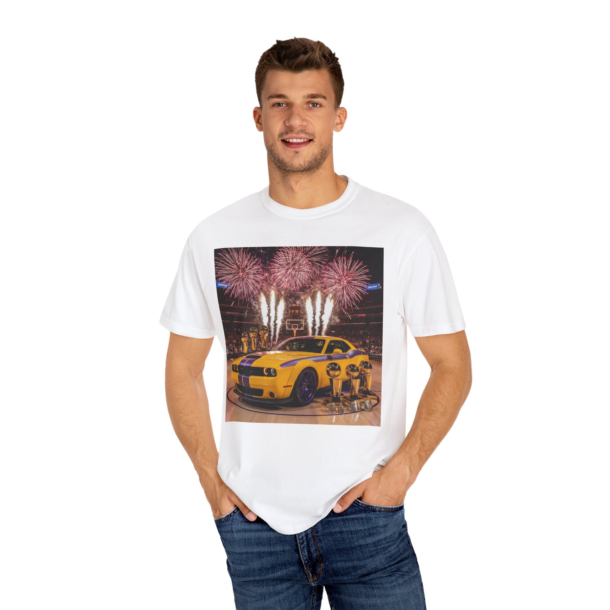 Fireworks & Fast Cars Unisex T-Shirt - Perfect for Car Lovers, Festivals, Birthdays, Racing Events, Casual Wear