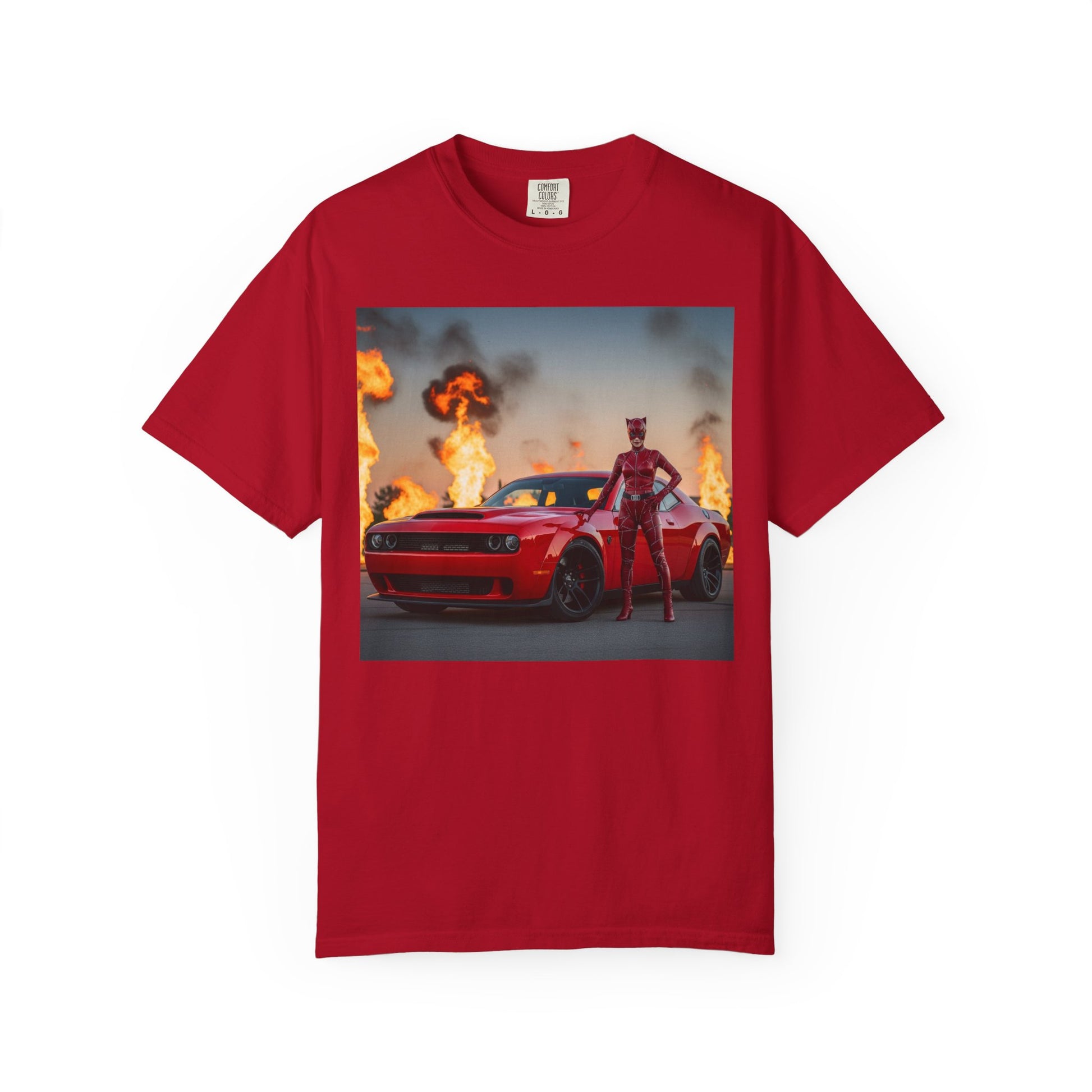 Fiery Challenger T-Shirt | Unisex Graphic Tee, Car Lover Gift, Cool T-Shirt, Vintage Style, Casual Wear