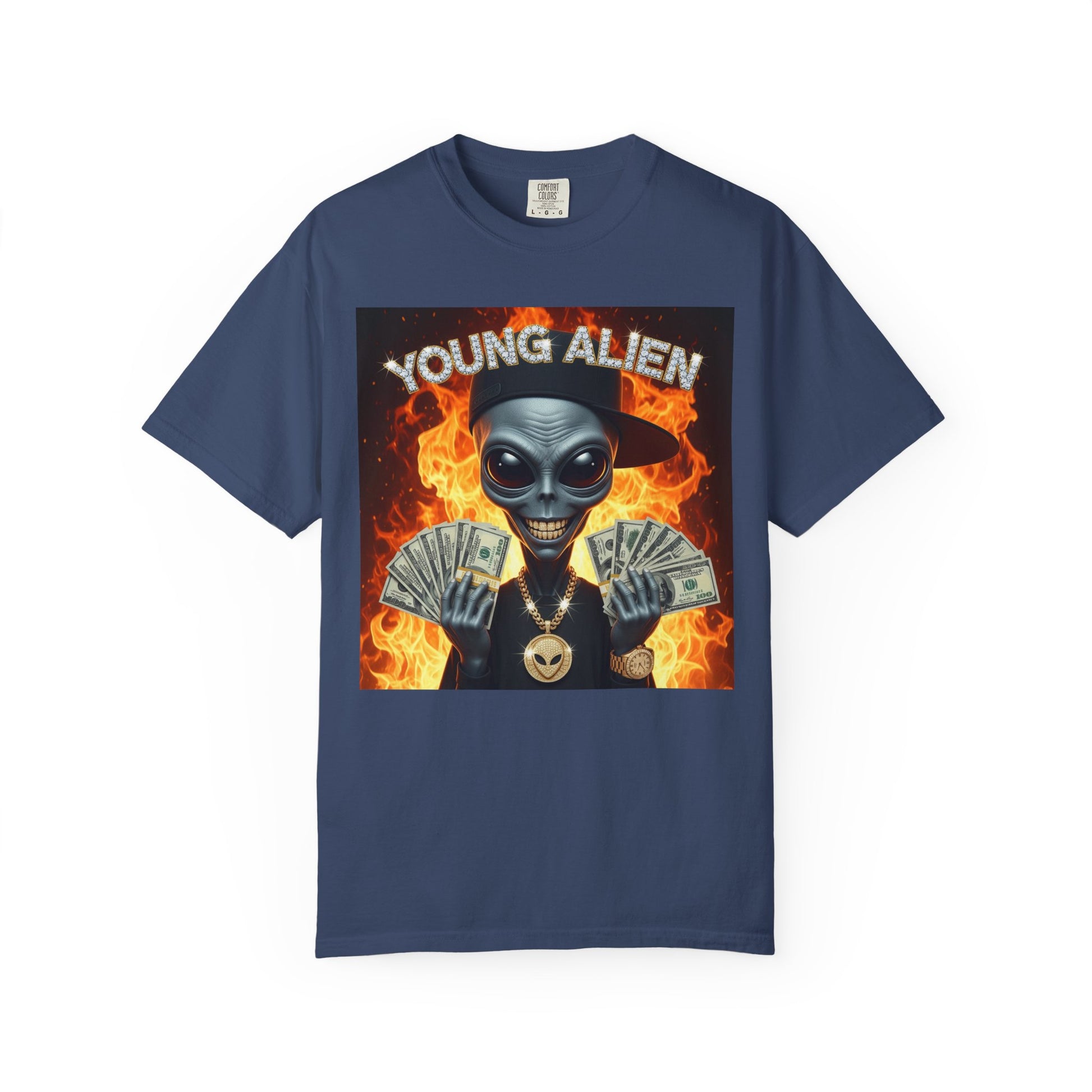 Young Alien Graphic Tee, Unisex Casual T-Shirt, Streetwear Style Shirt, Unique Gift Idea, Cool Summer Apparel